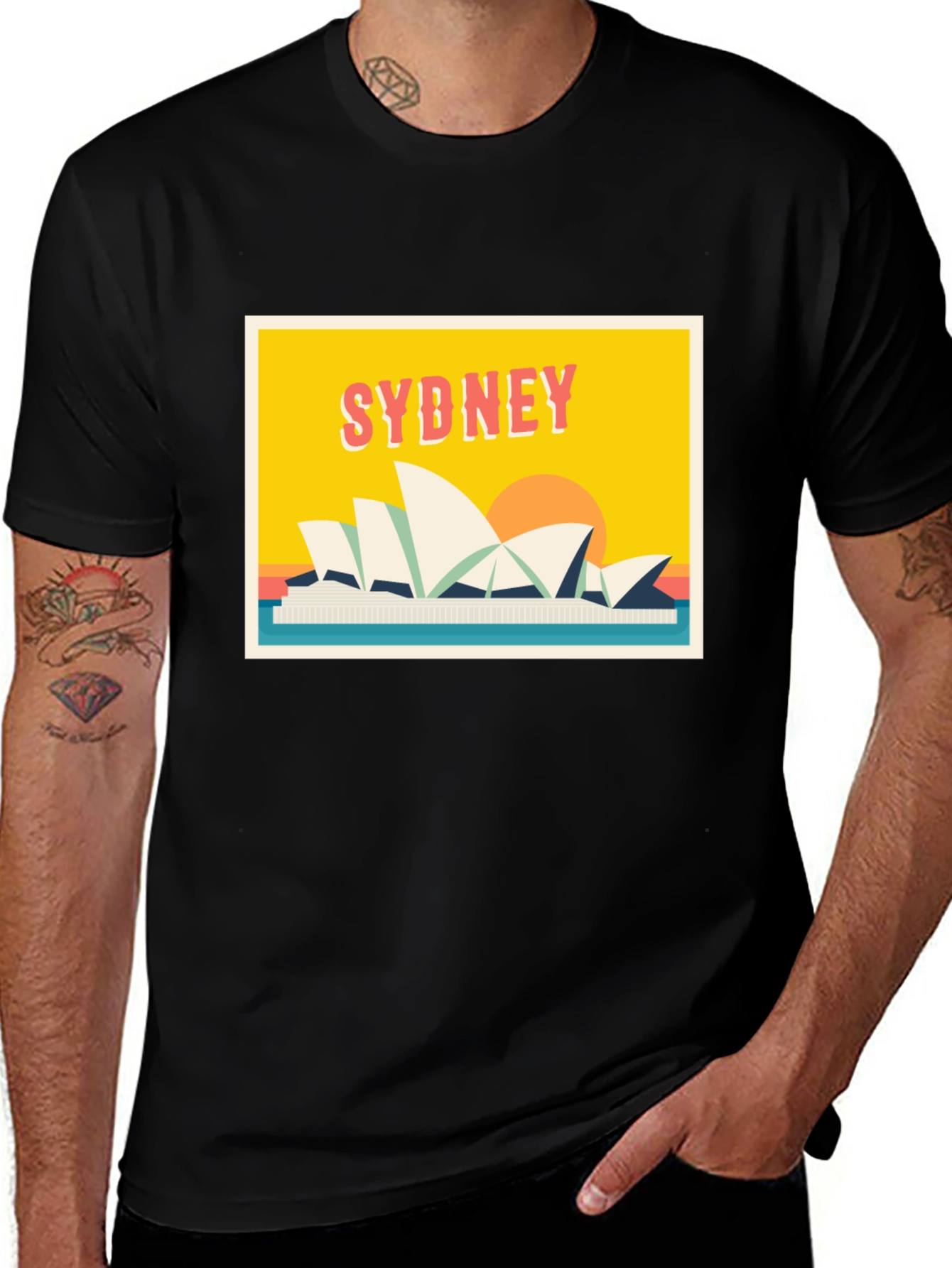 Sydney Opera House Graphic Tee - Retro Style