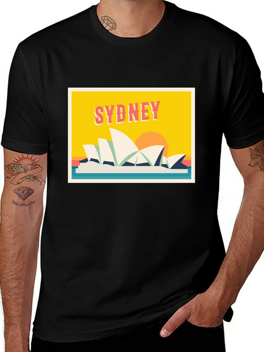 Sydney Opera House Graphic Tee - Retro Style