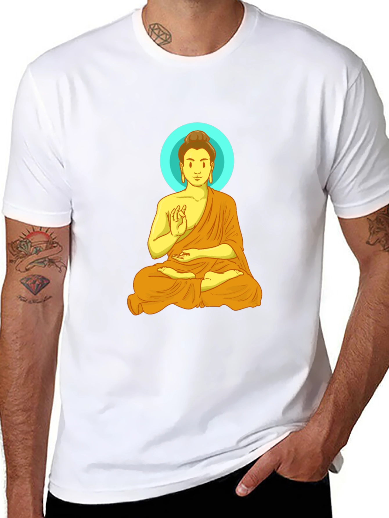 Buddha Graphic Tee - Meditating Print