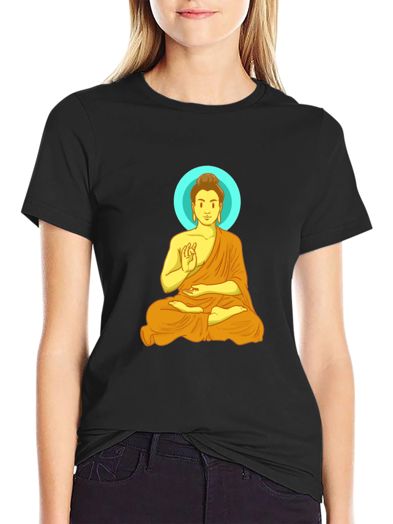 Buddha Graphic Tee - Meditating Print
