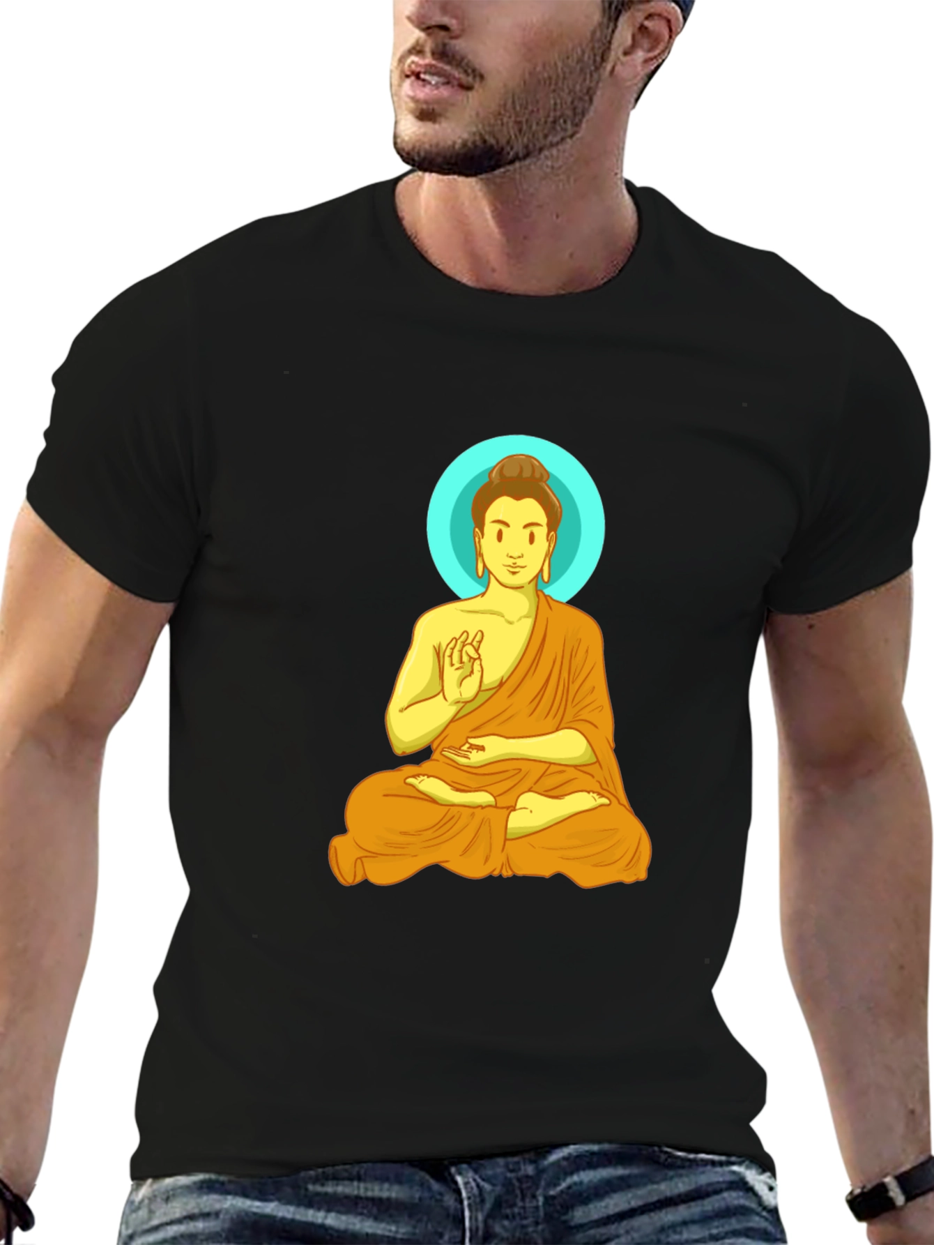 Buddha Graphic Tee - Meditating Print