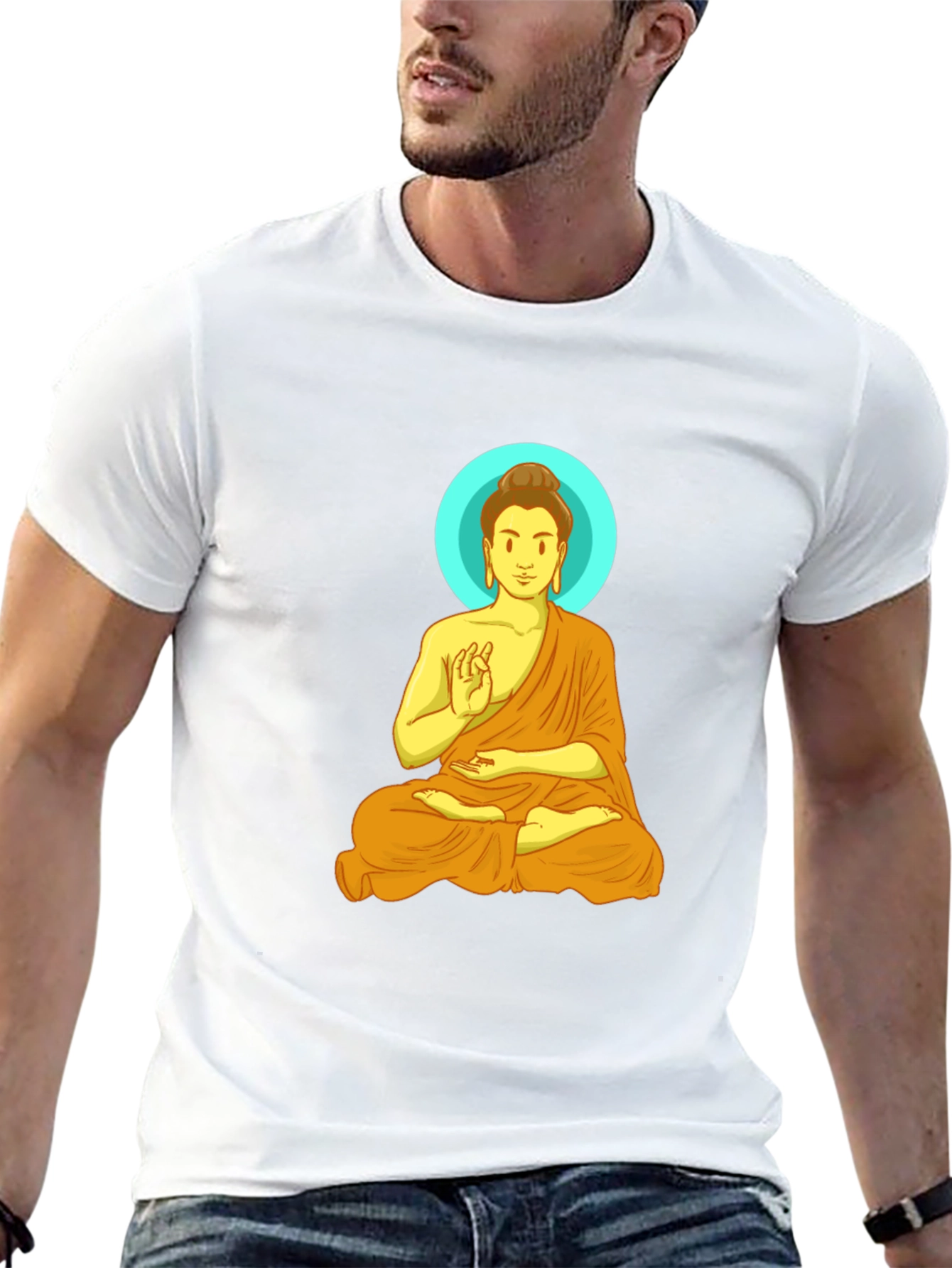 Buddha Graphic Tee - Meditating Print