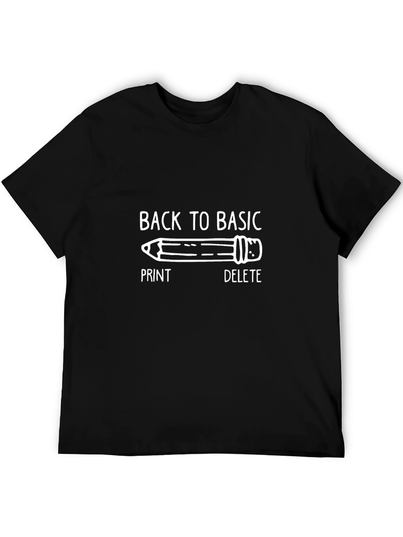 Back To Basic Graphic T-Shirt - Print & Delete