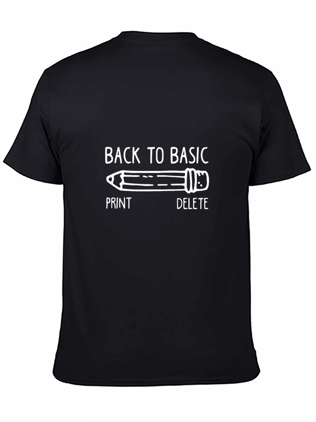Back To Basic Graphic T-Shirt - Print & Delete