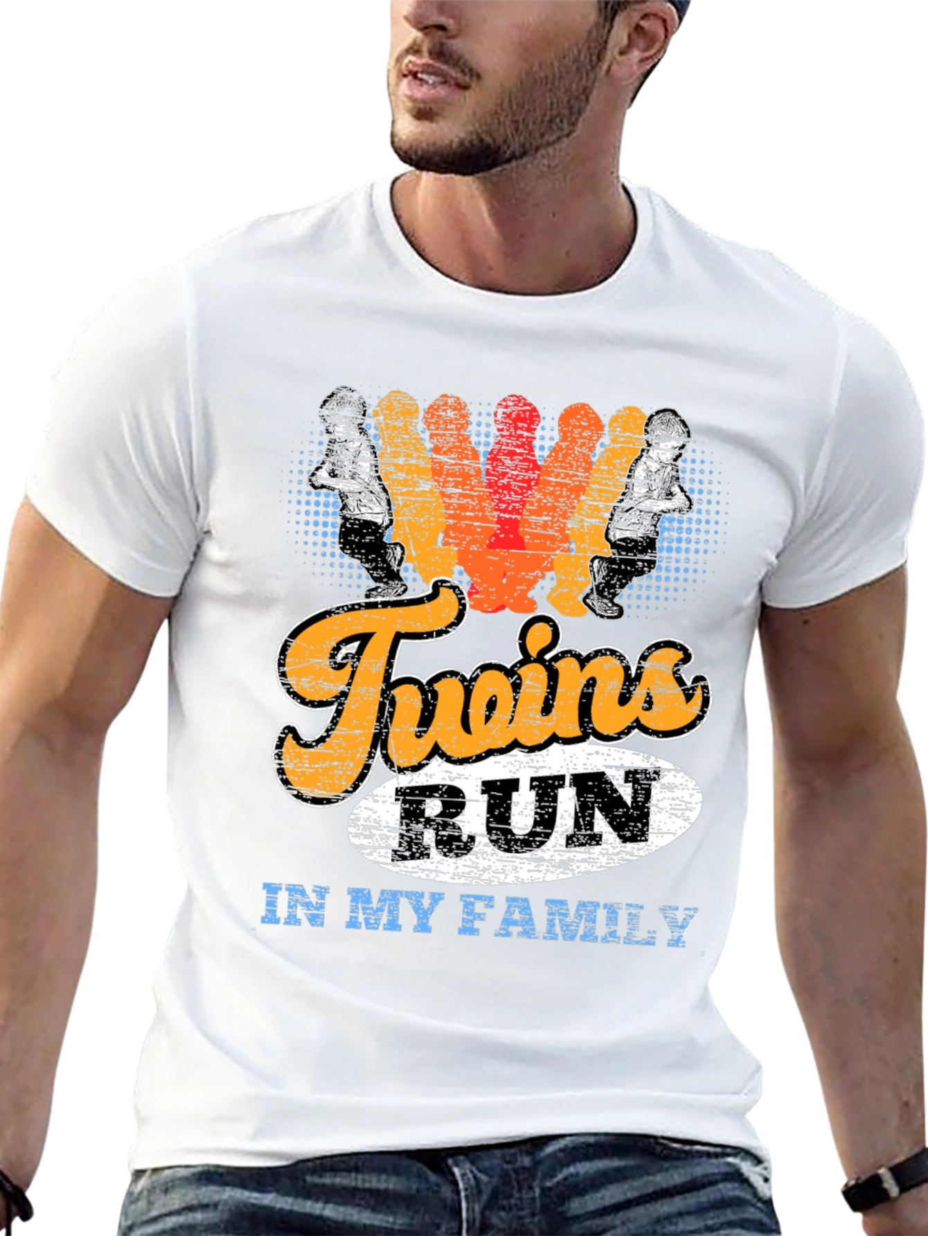 Twins Run in My Family Graphic T-Shirt