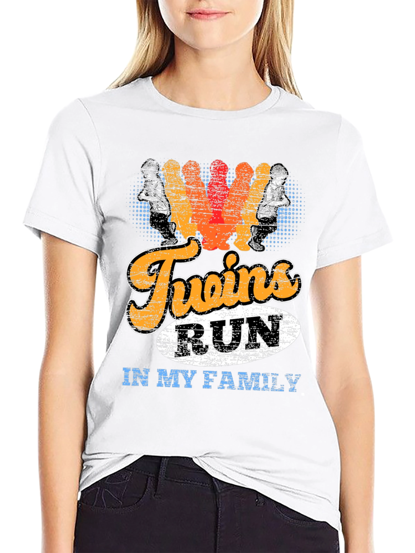 Twins Run in My Family Graphic T-Shirt
