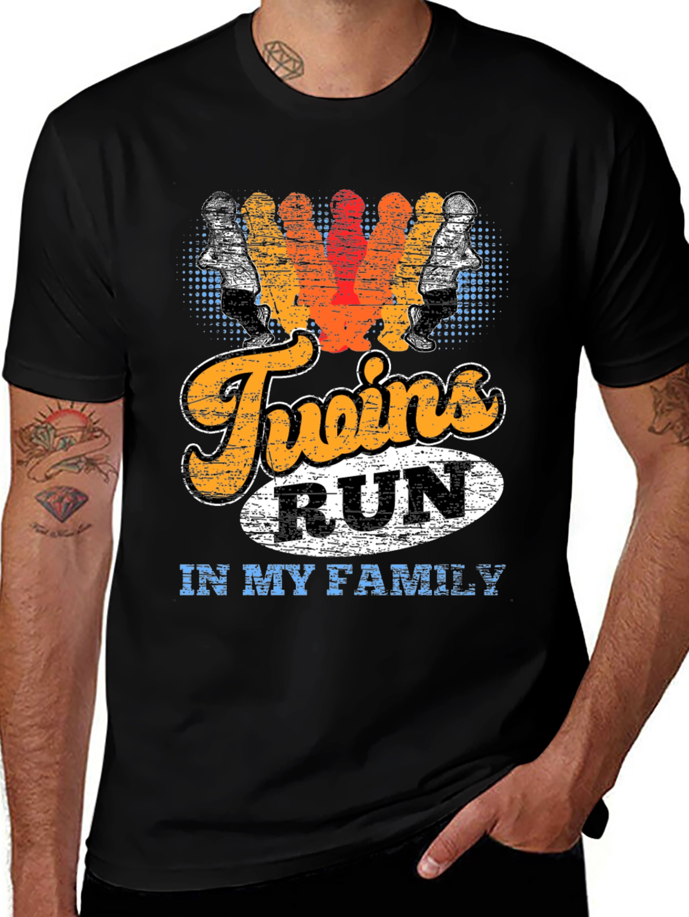 Twins Run in My Family Graphic T-Shirt
