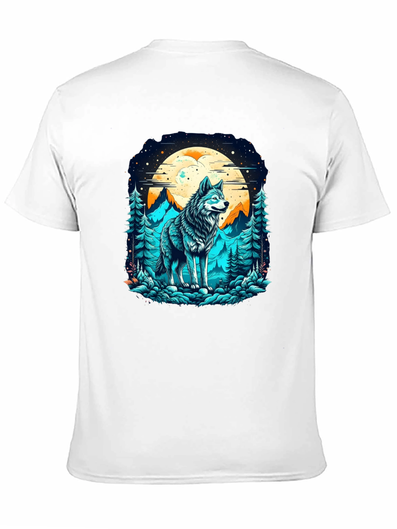 Wolf Moon Graphic Tee - Nature Inspired Design