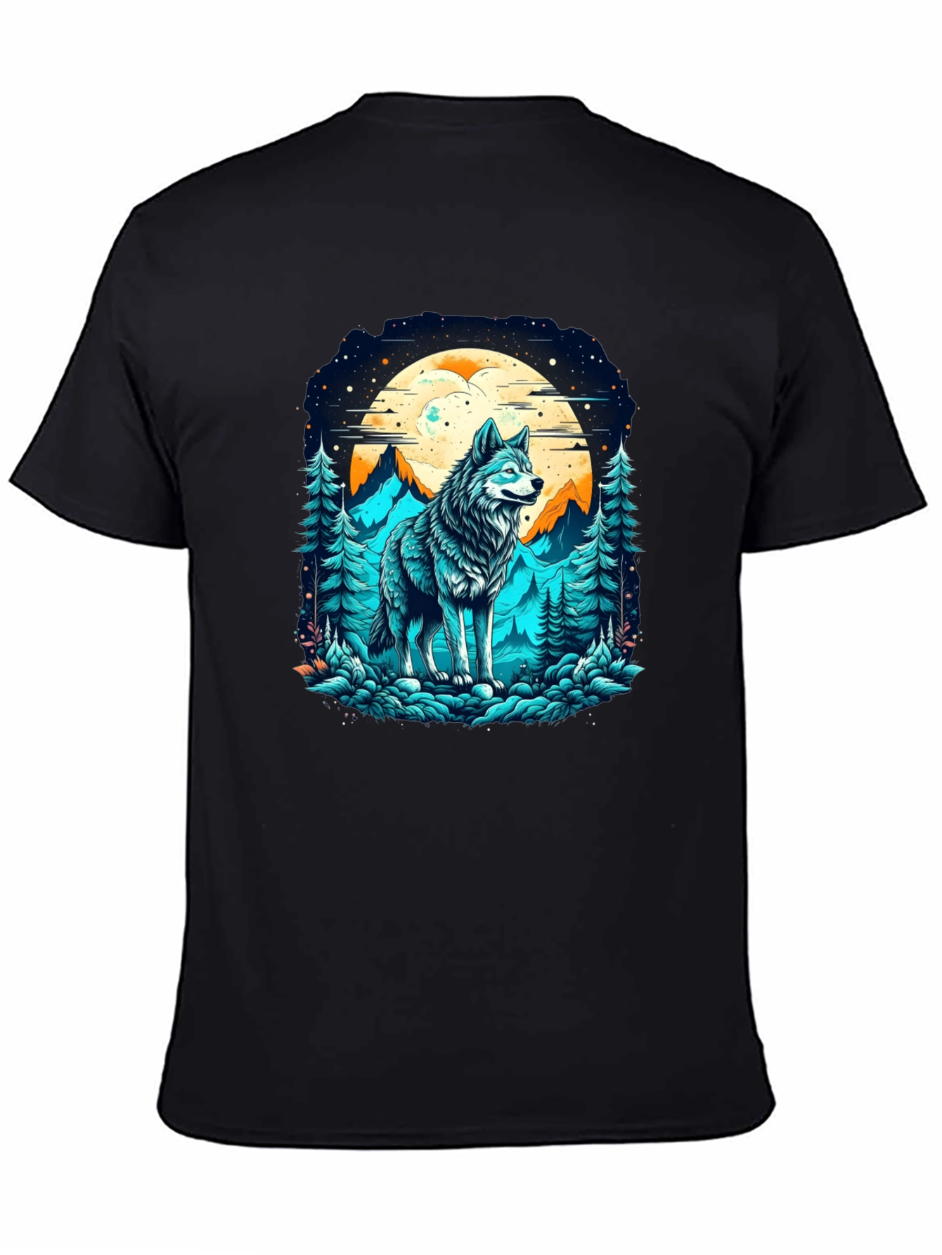 Wolf Moon Graphic Tee - Nature Inspired Design