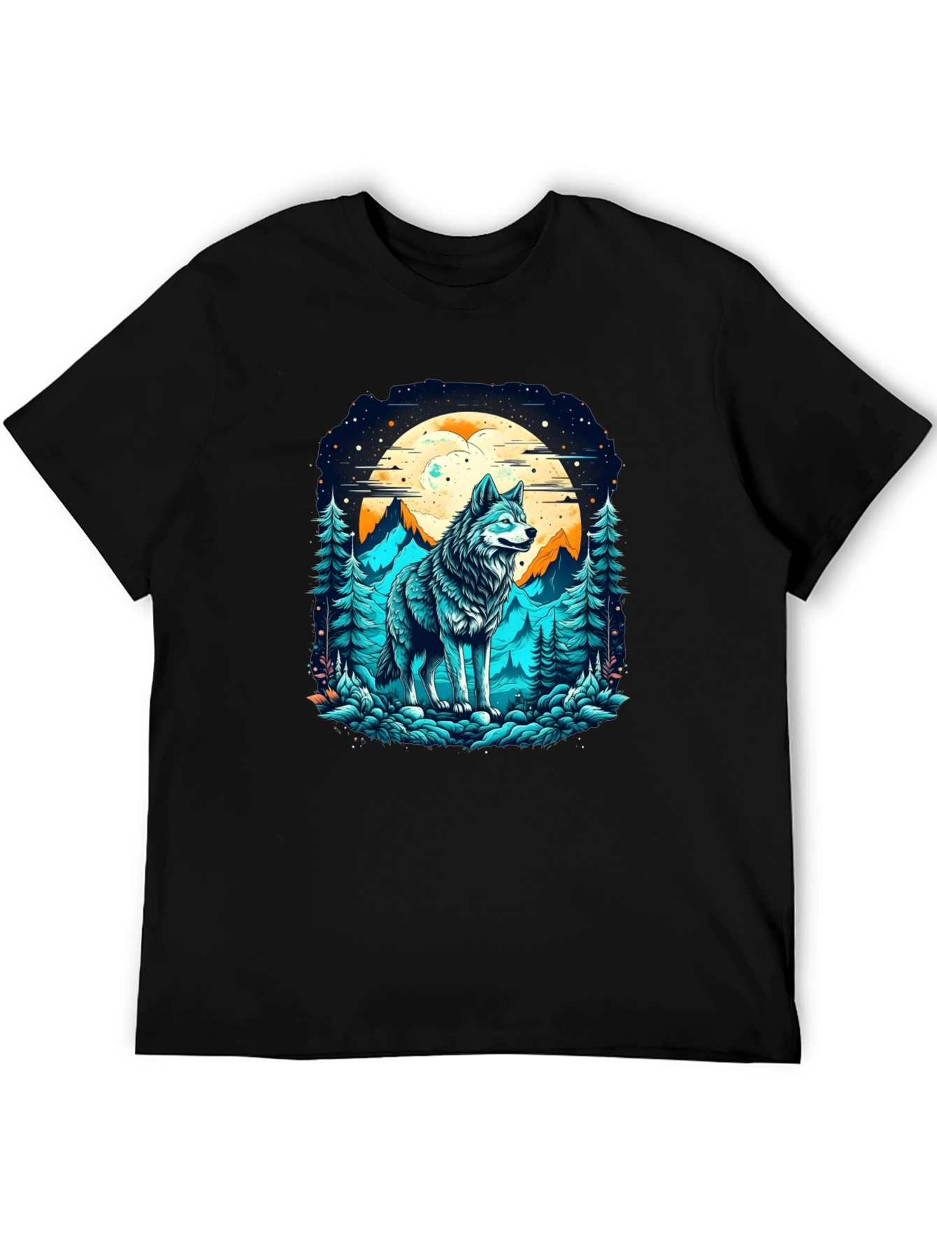 Wolf Moon Graphic Tee - Nature Inspired Design