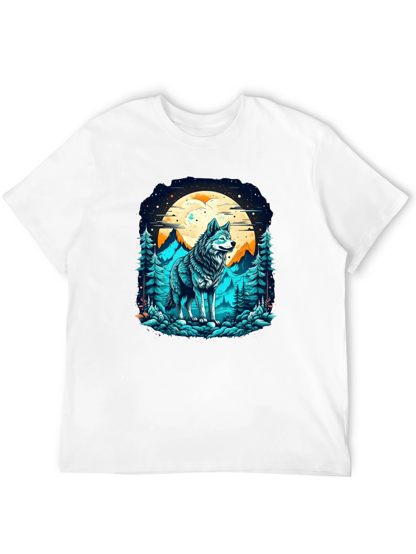 Wolf Moon Graphic Tee - Nature Inspired Design