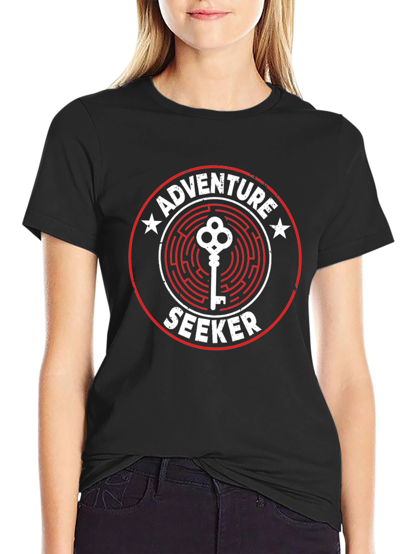 Adventure Seeker Graphic Tee - Maze Key Design