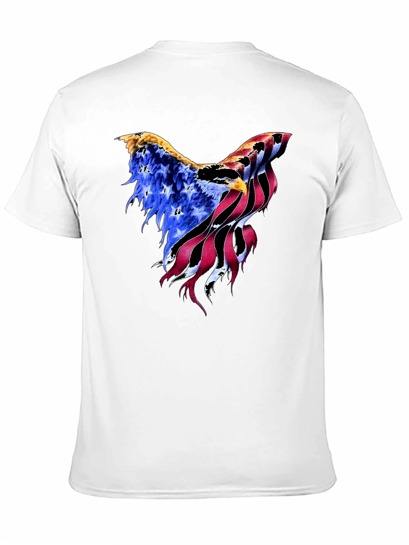 American Flag Eagle Graphic Black T-Shirt