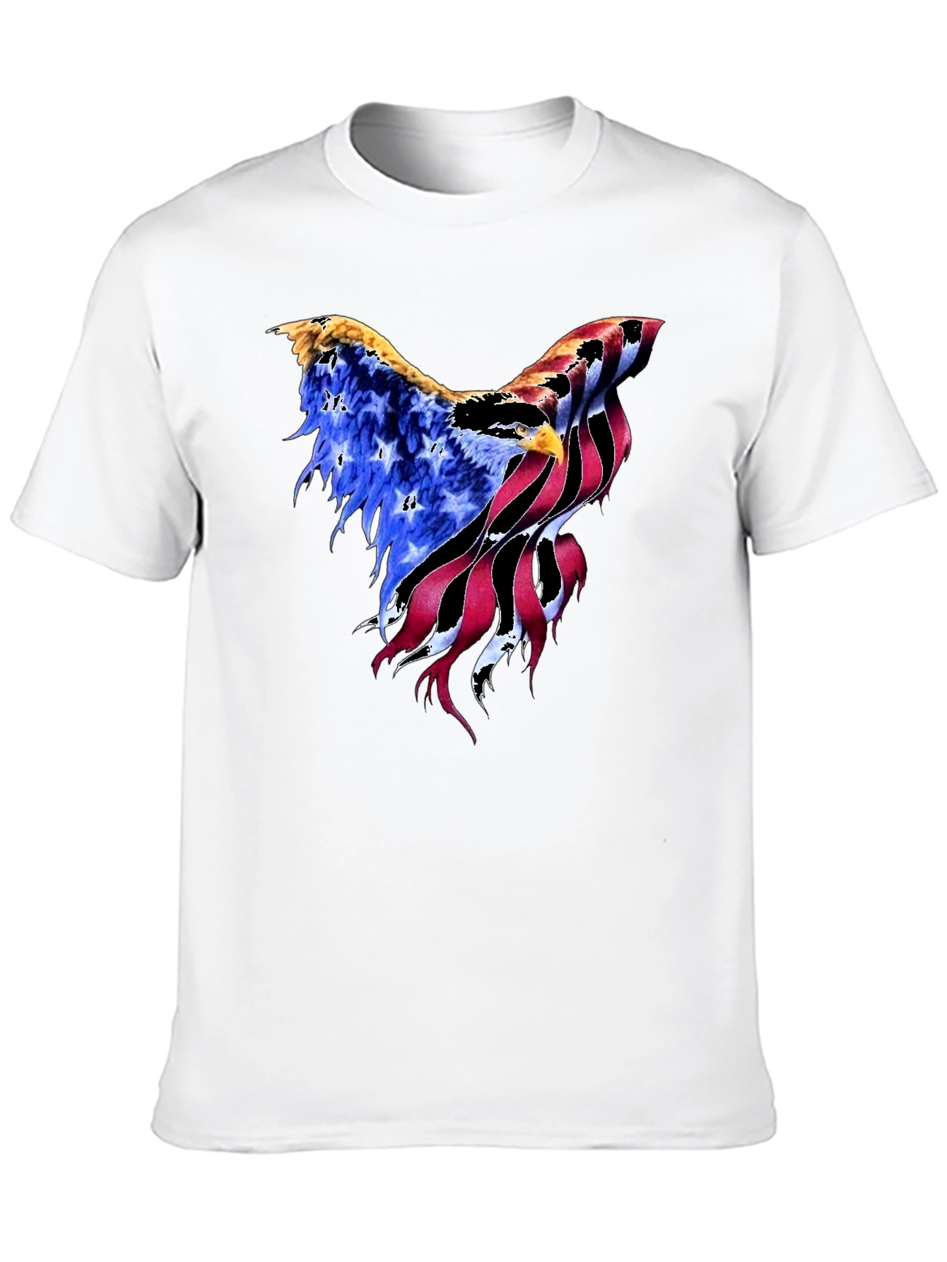 American Flag Eagle Graphic Black T-Shirt