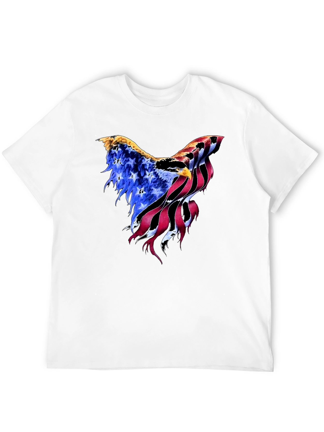 American Flag Eagle Graphic Black T-Shirt