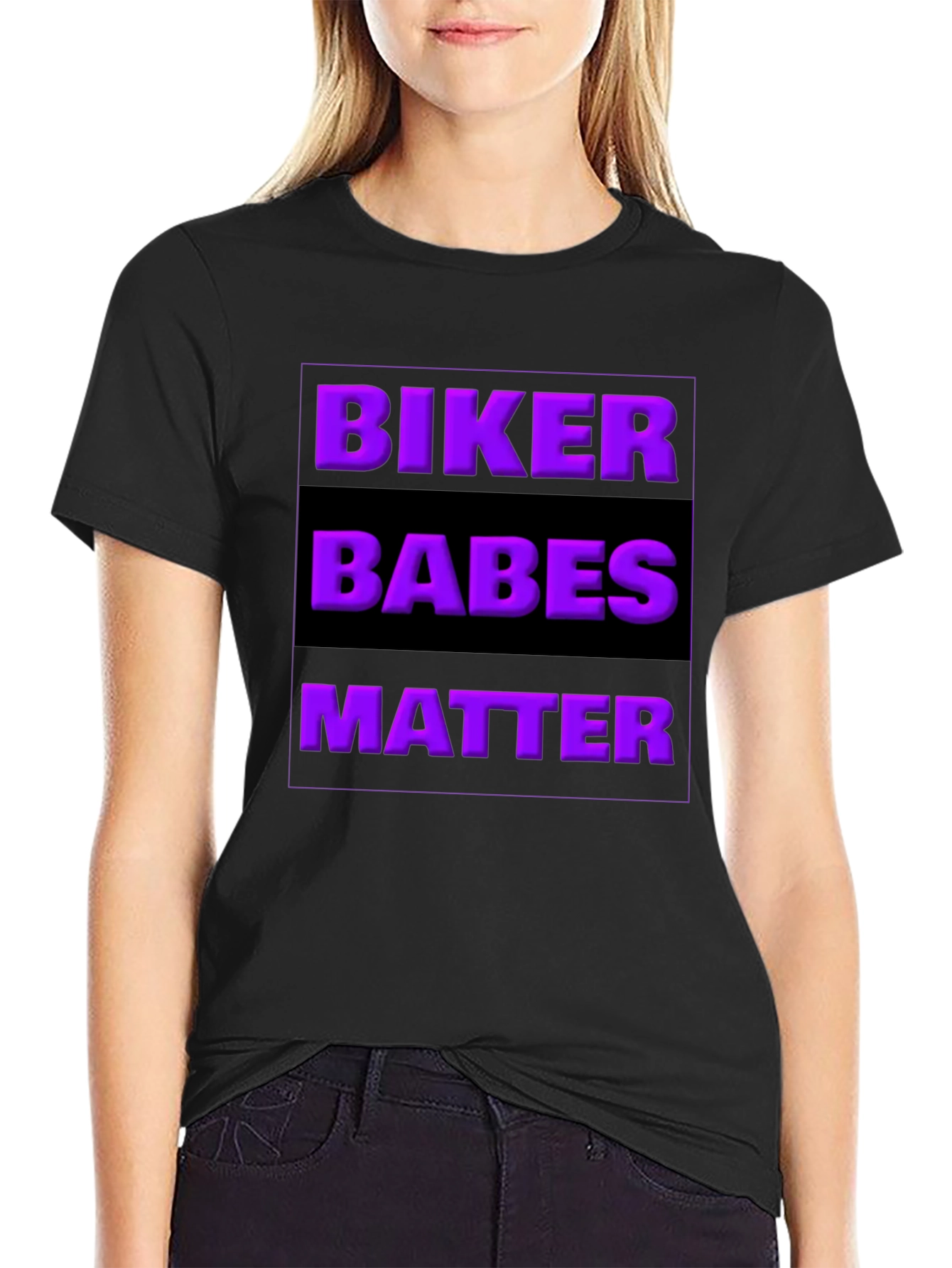 Biker Babes Matter Graphic Tee - Black
