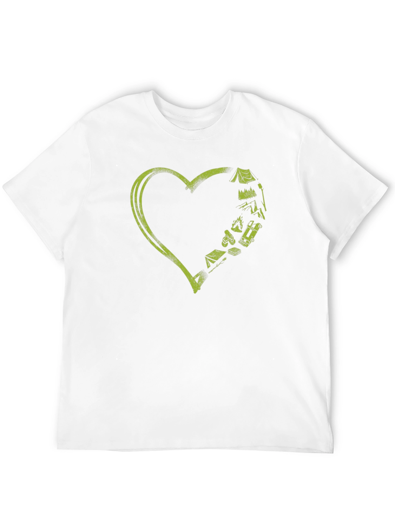Camping Heart Graphic Tee - Adventure Lover T-Shirt
