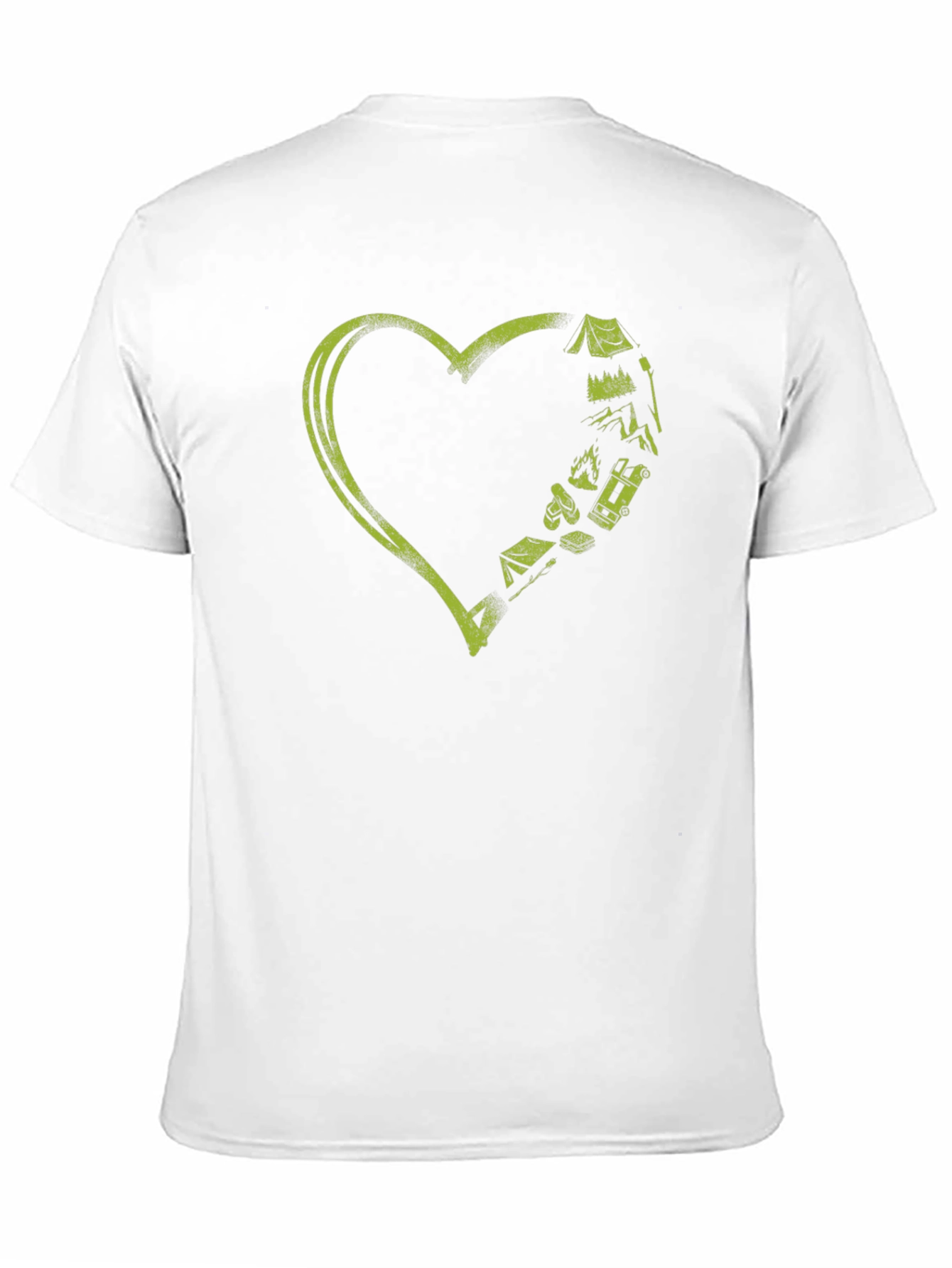Camping Heart Graphic Tee - Adventure Lover T-Shirt
