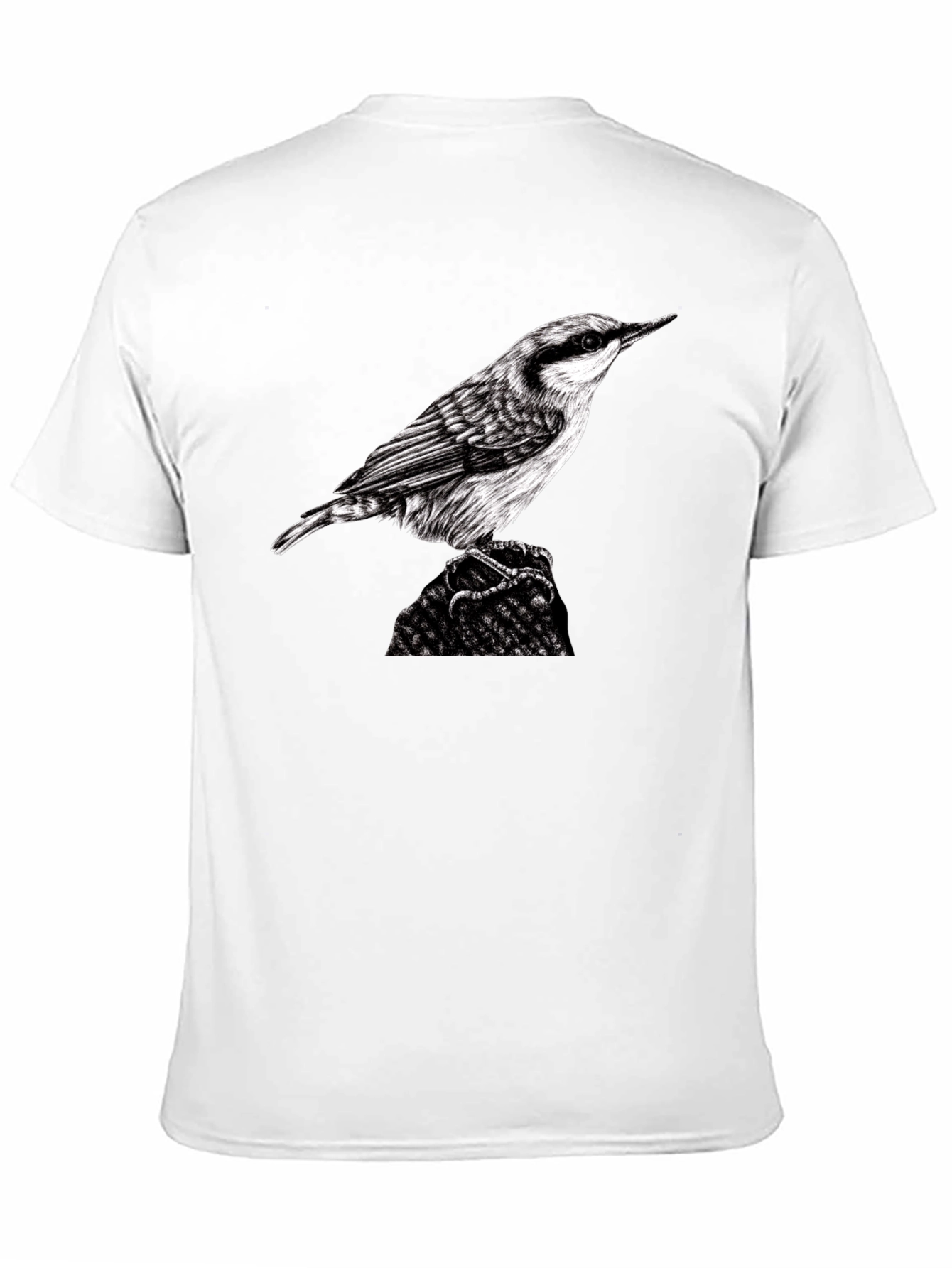 Bird Graphic Black T-Shirt - Nature Lover Tee