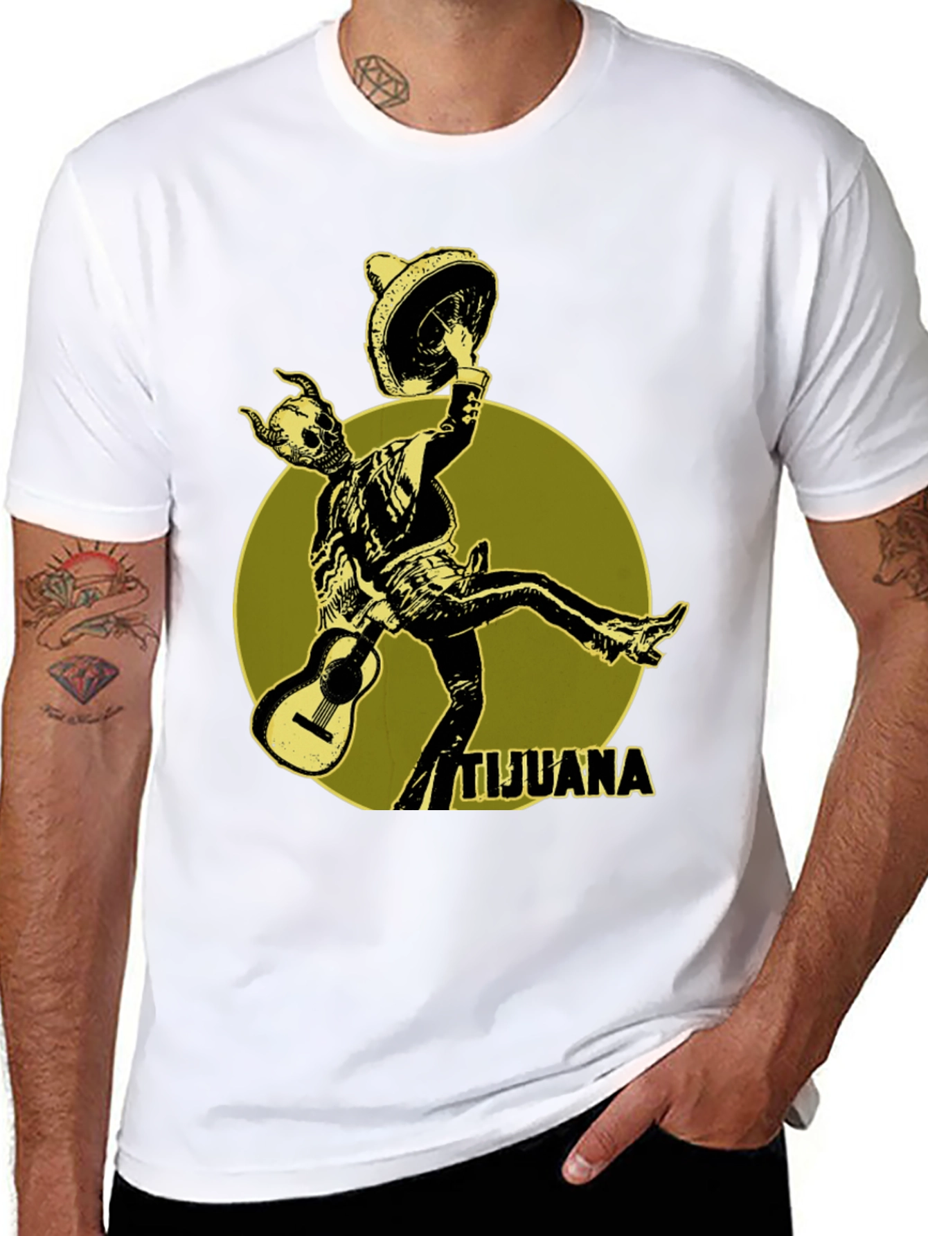 Tijuana Skeleton Mariachi T-Shirt