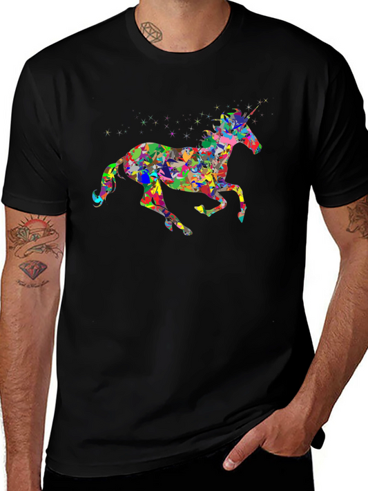Unicorn Graphic T-Shirt - Colorful Abstract Design