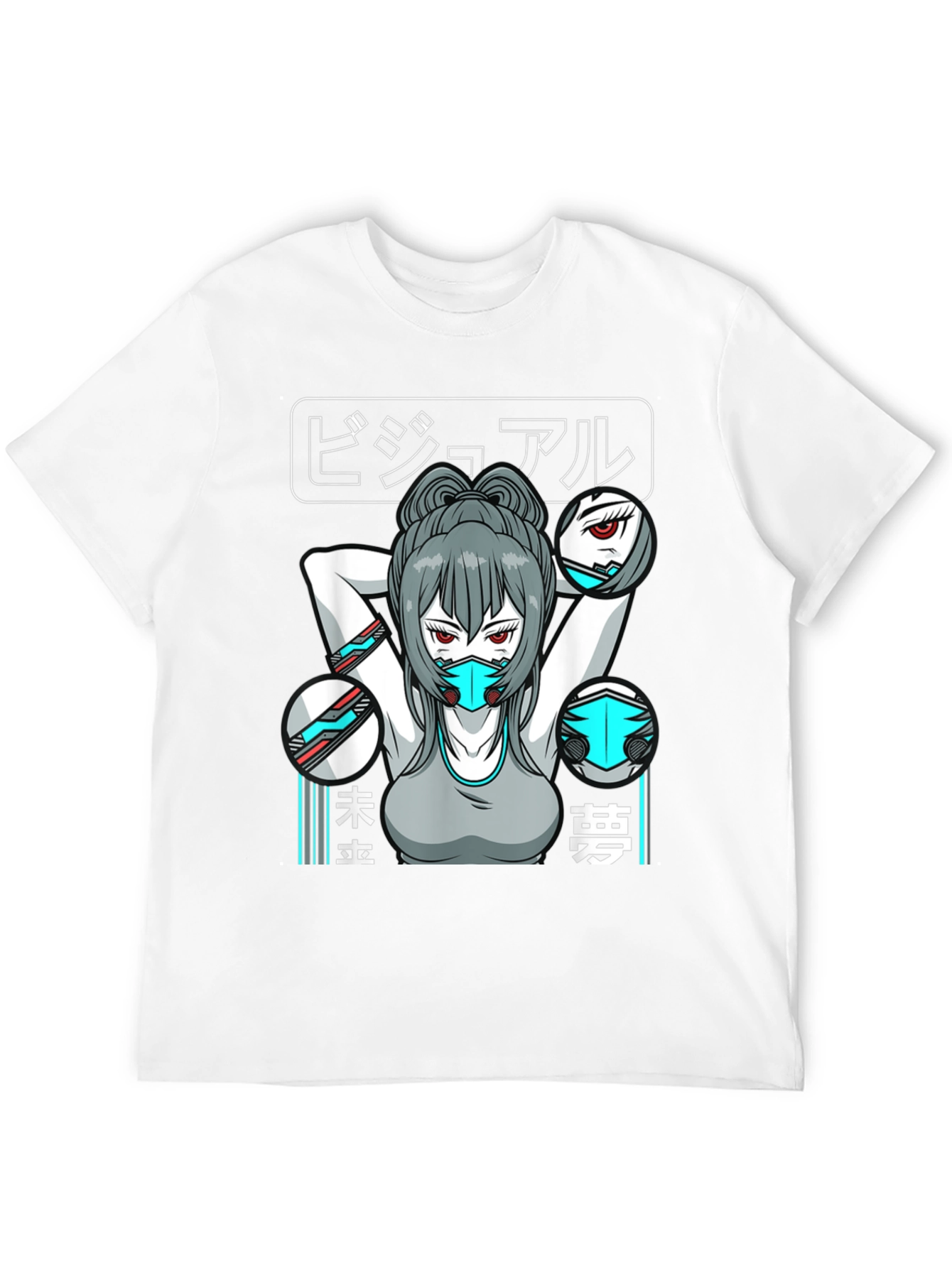 Anime Girl T-Shirt: Futuristic Cyberpunk Style