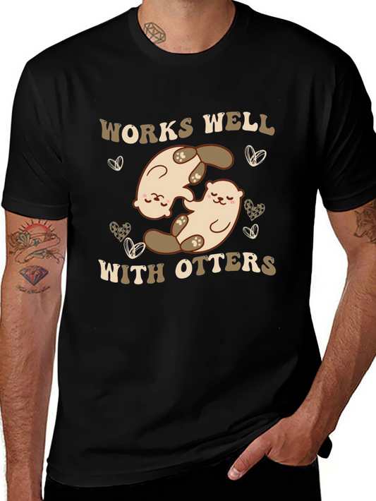 Works Well With Otters Graphic T-Shirt