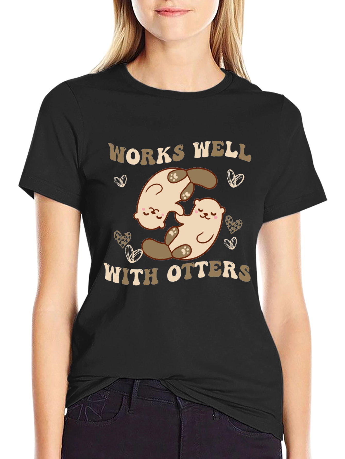 Works Well With Otters Graphic T-Shirt