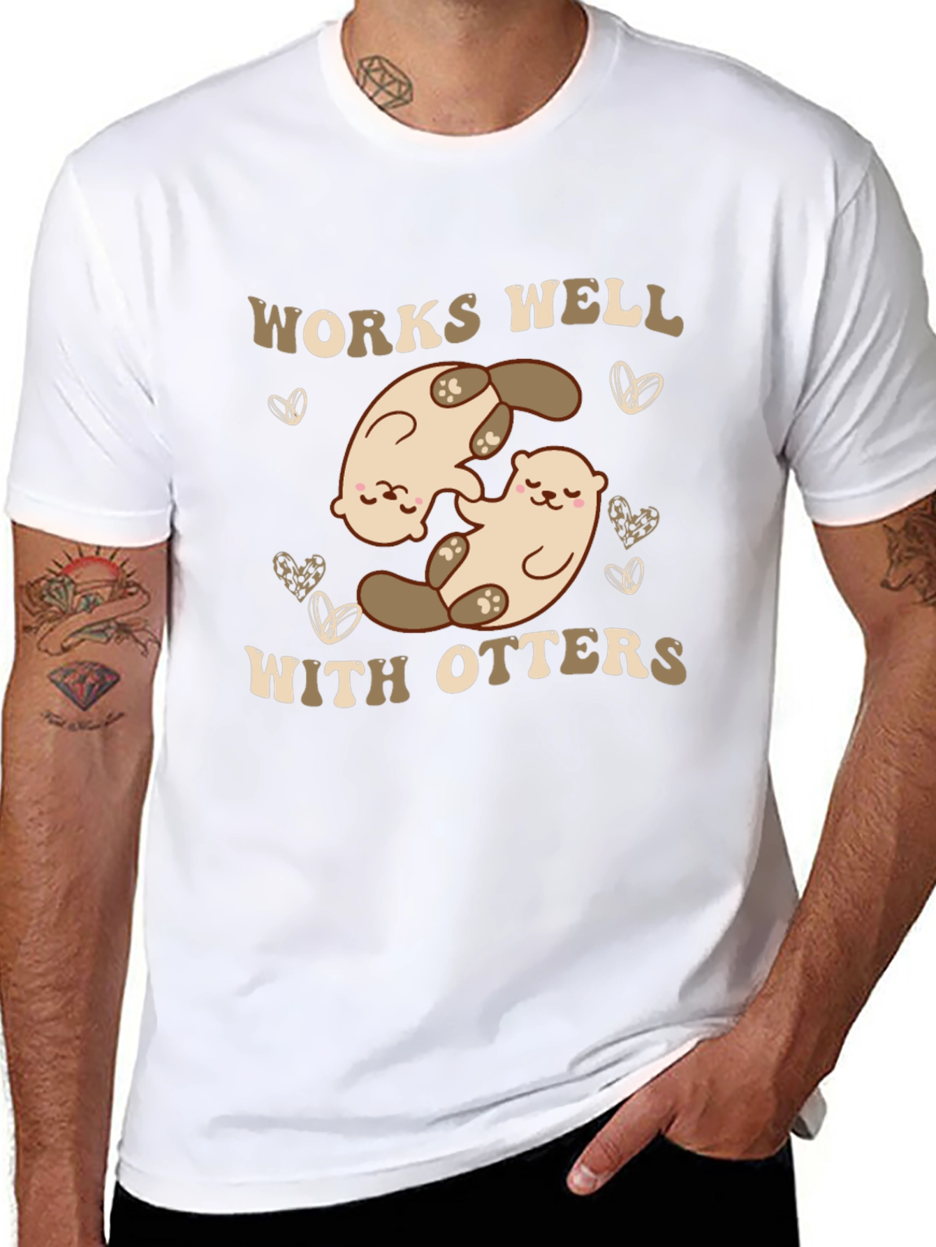 Works Well With Otters Graphic T-Shirt