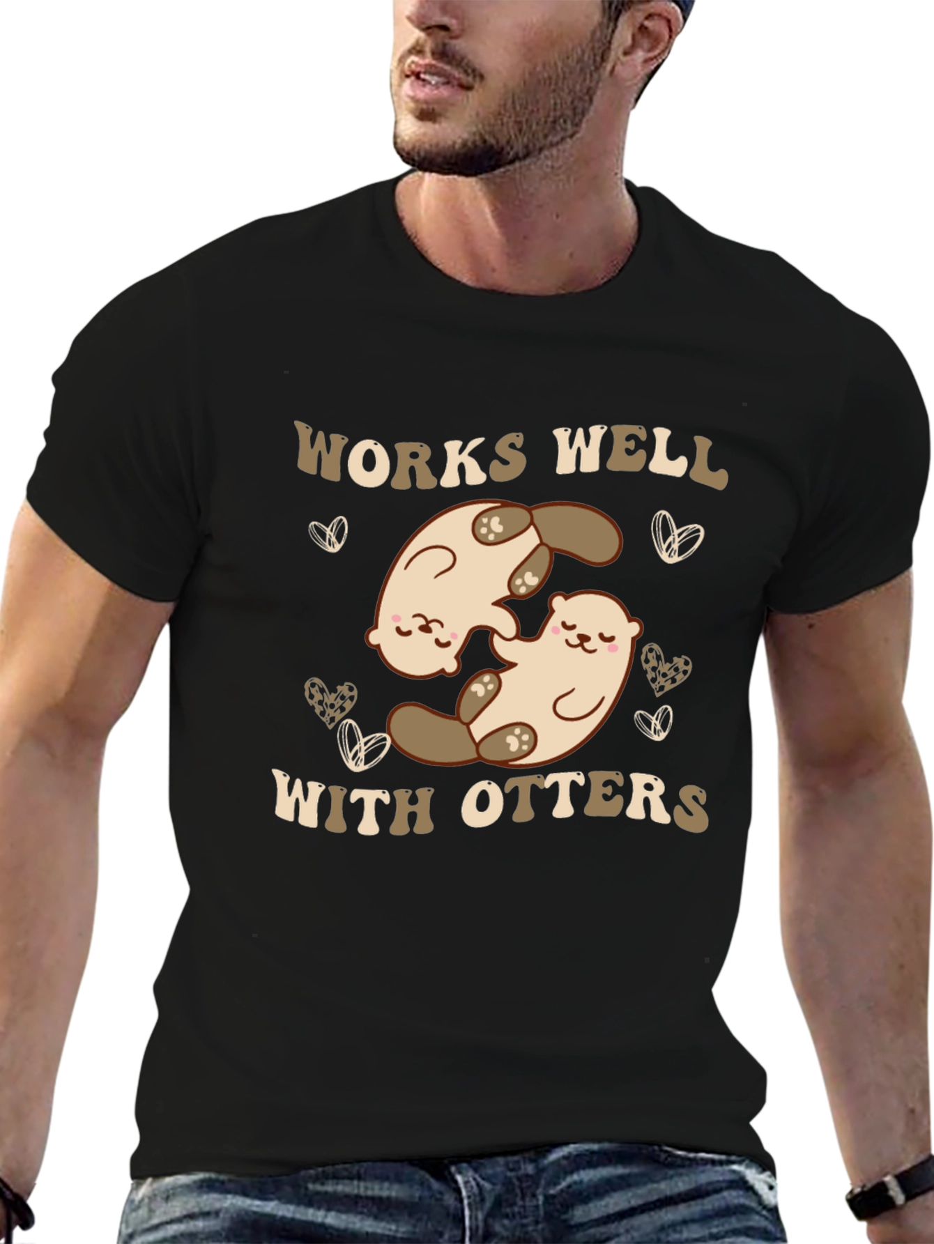 Works Well With Otters Graphic T-Shirt