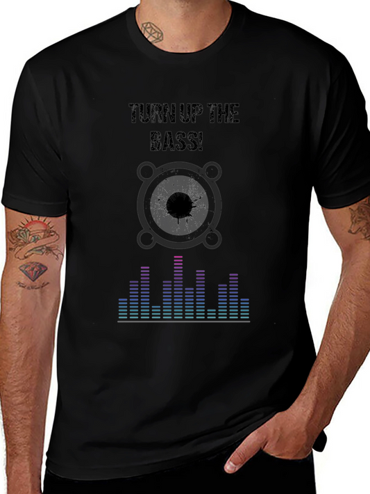 Turn Up the Bass Graphic Tee - Music Lover T-Shirt