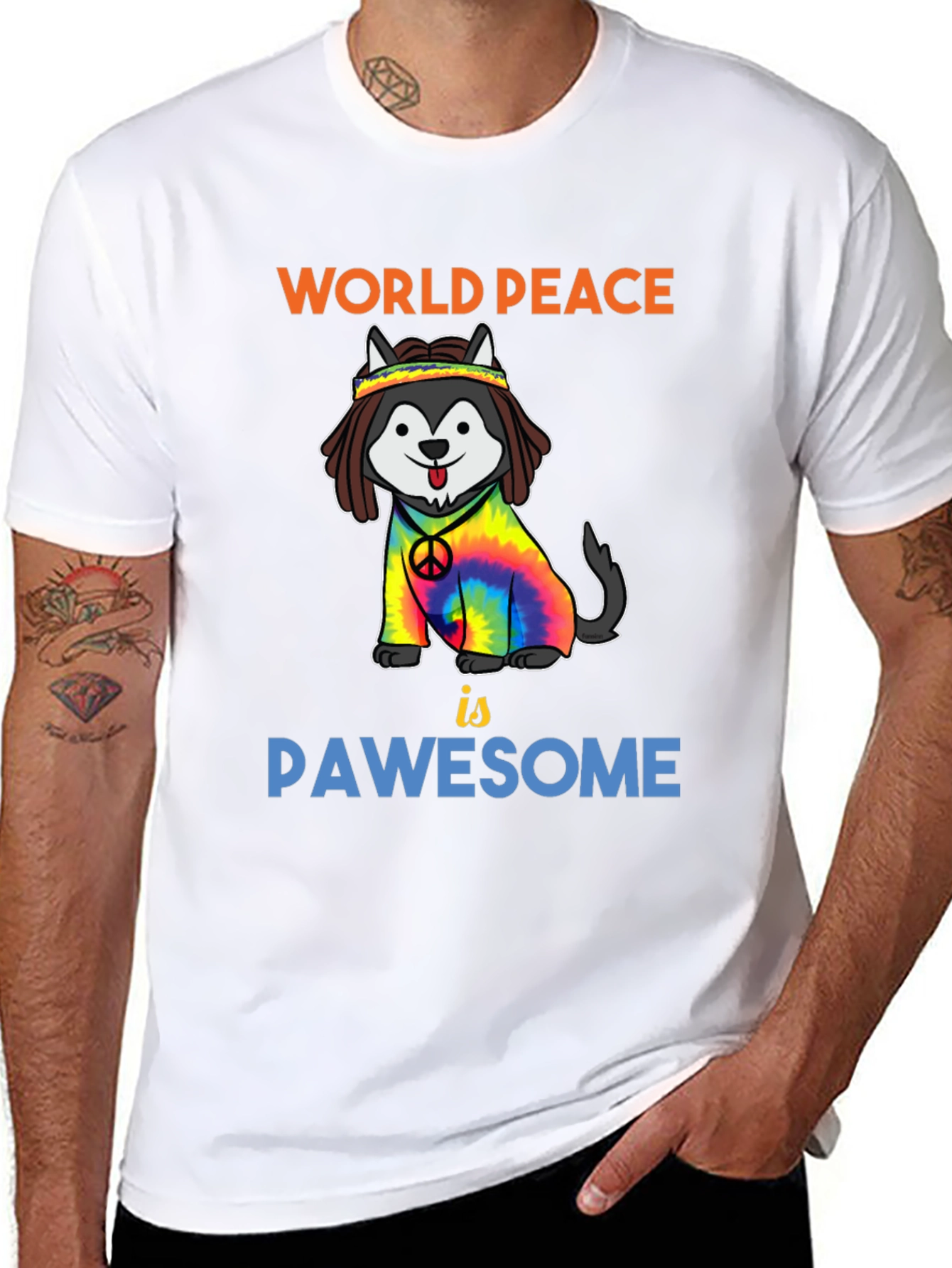 World Peace Pawsome Dog T-Shirt