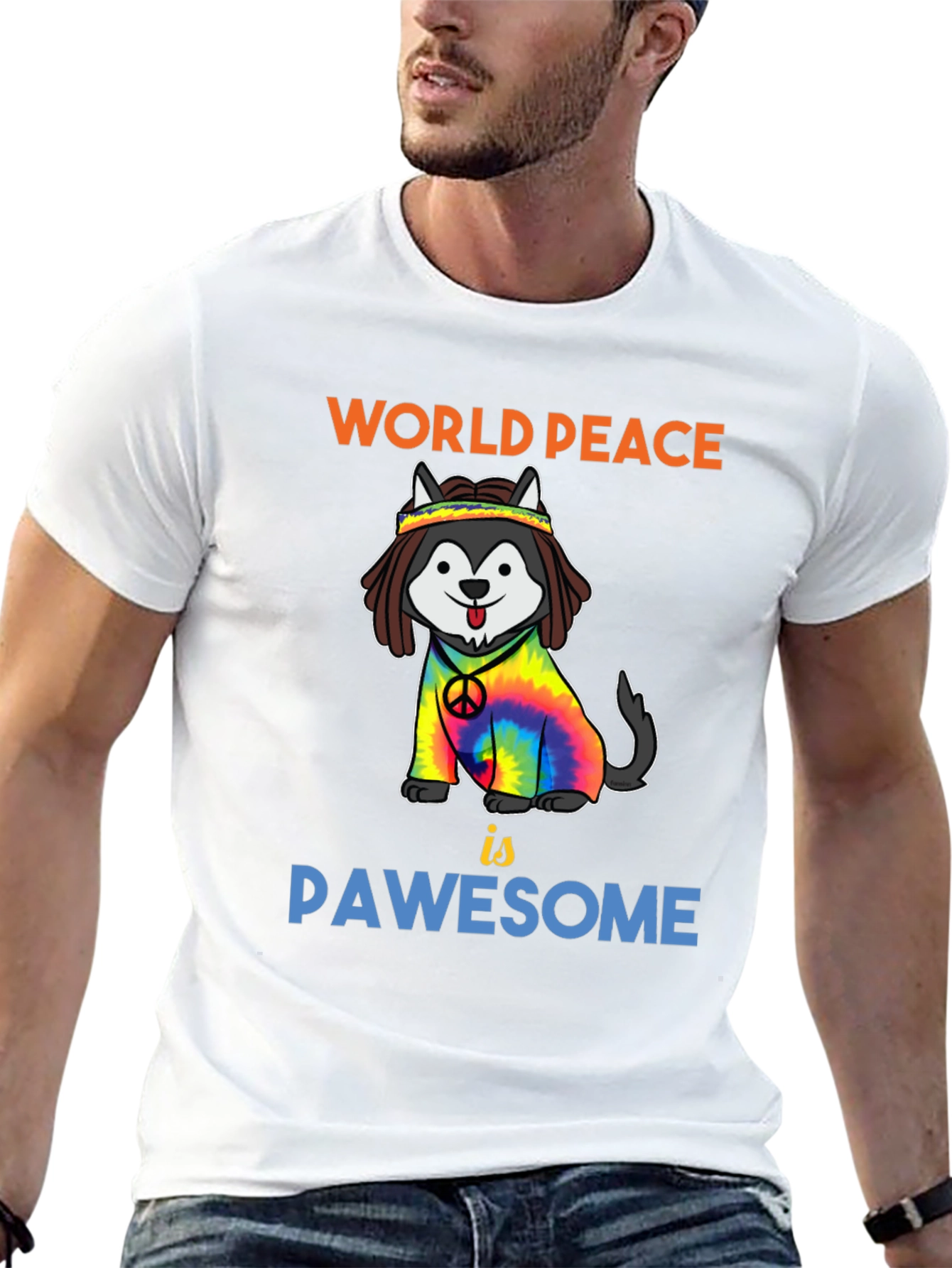 World Peace Pawsome Dog T-Shirt