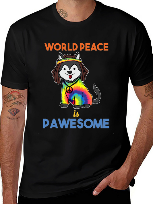 World Peace Pawsome Dog T-Shirt