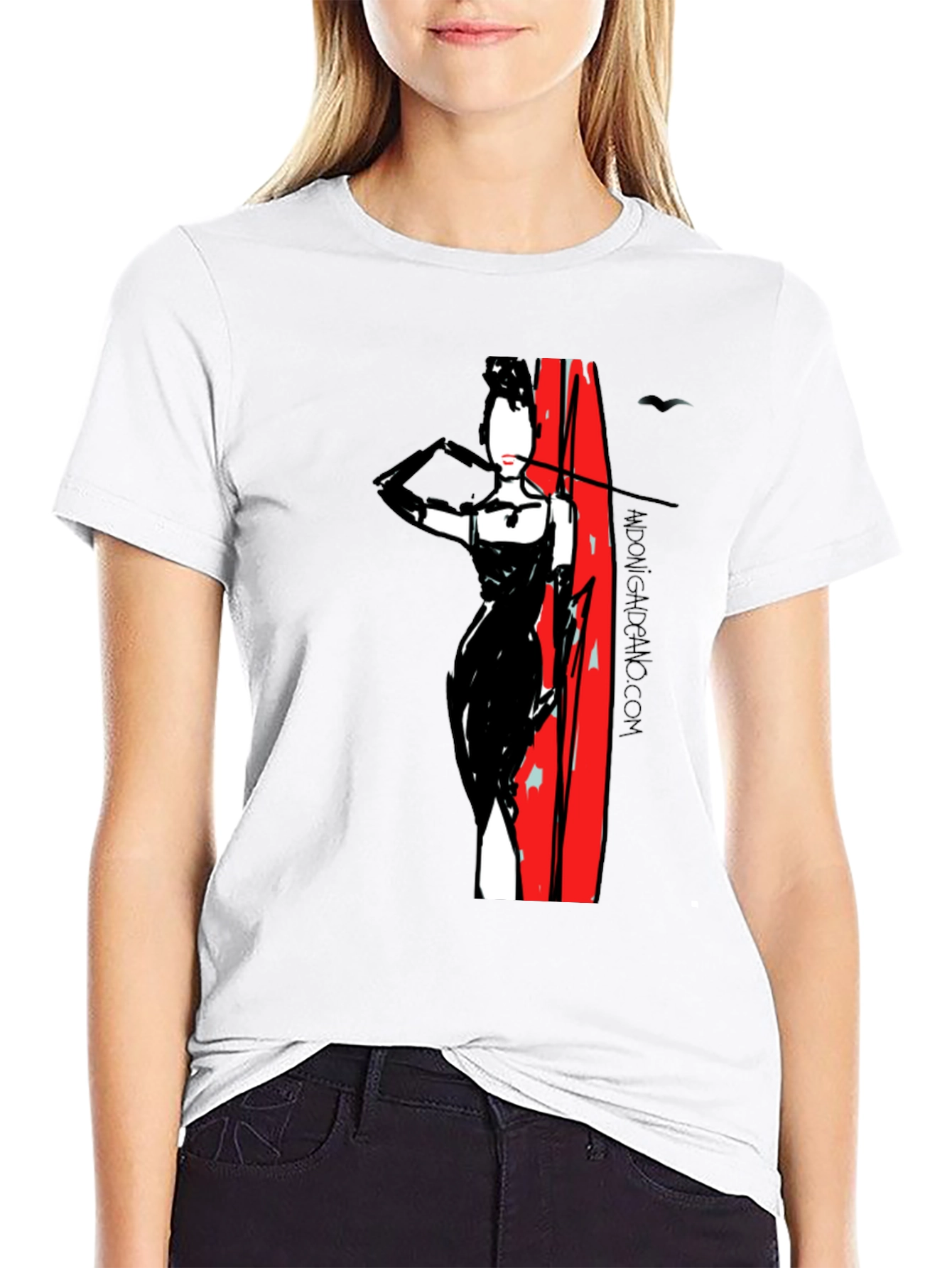 Stylish Graphic Tee: Audrey Hepburn Inspired Fashion