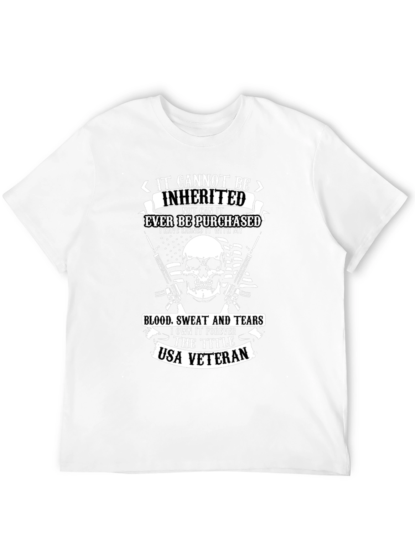 USA Veteran Graphic Print T-Shirt