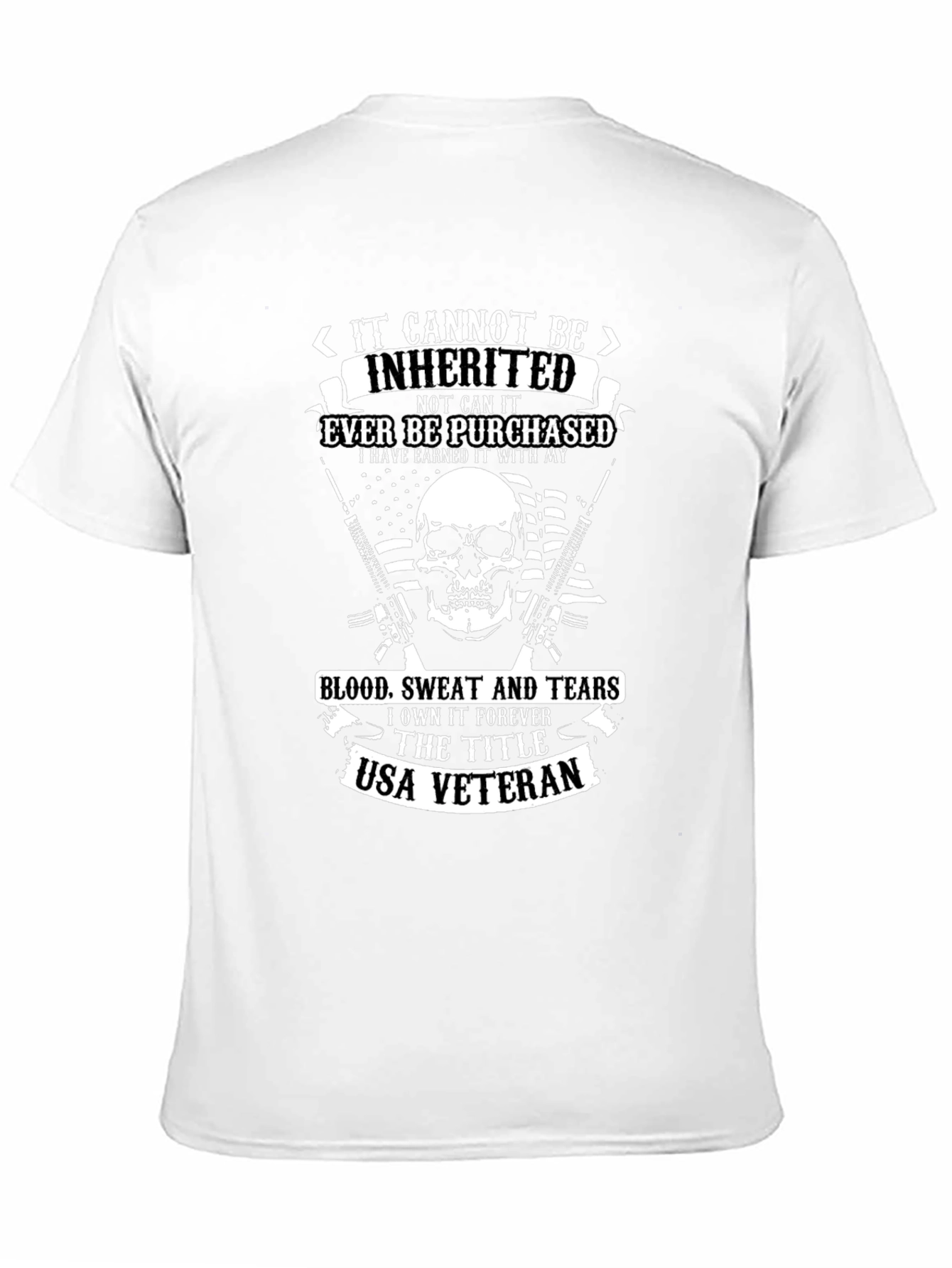 USA Veteran Graphic Print T-Shirt