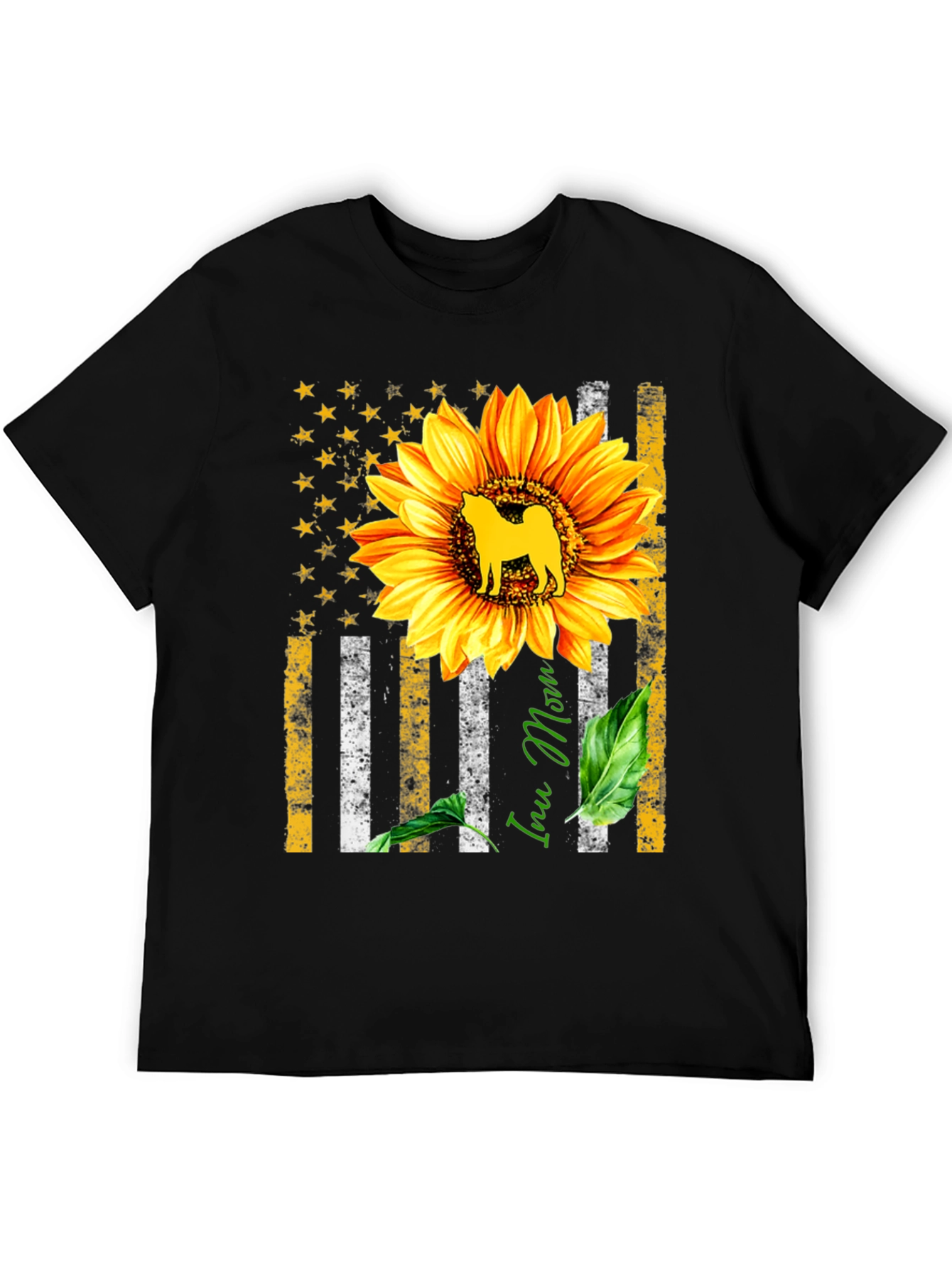 Sunflower Inu Mom Graphic Tee - Stylish Comfort