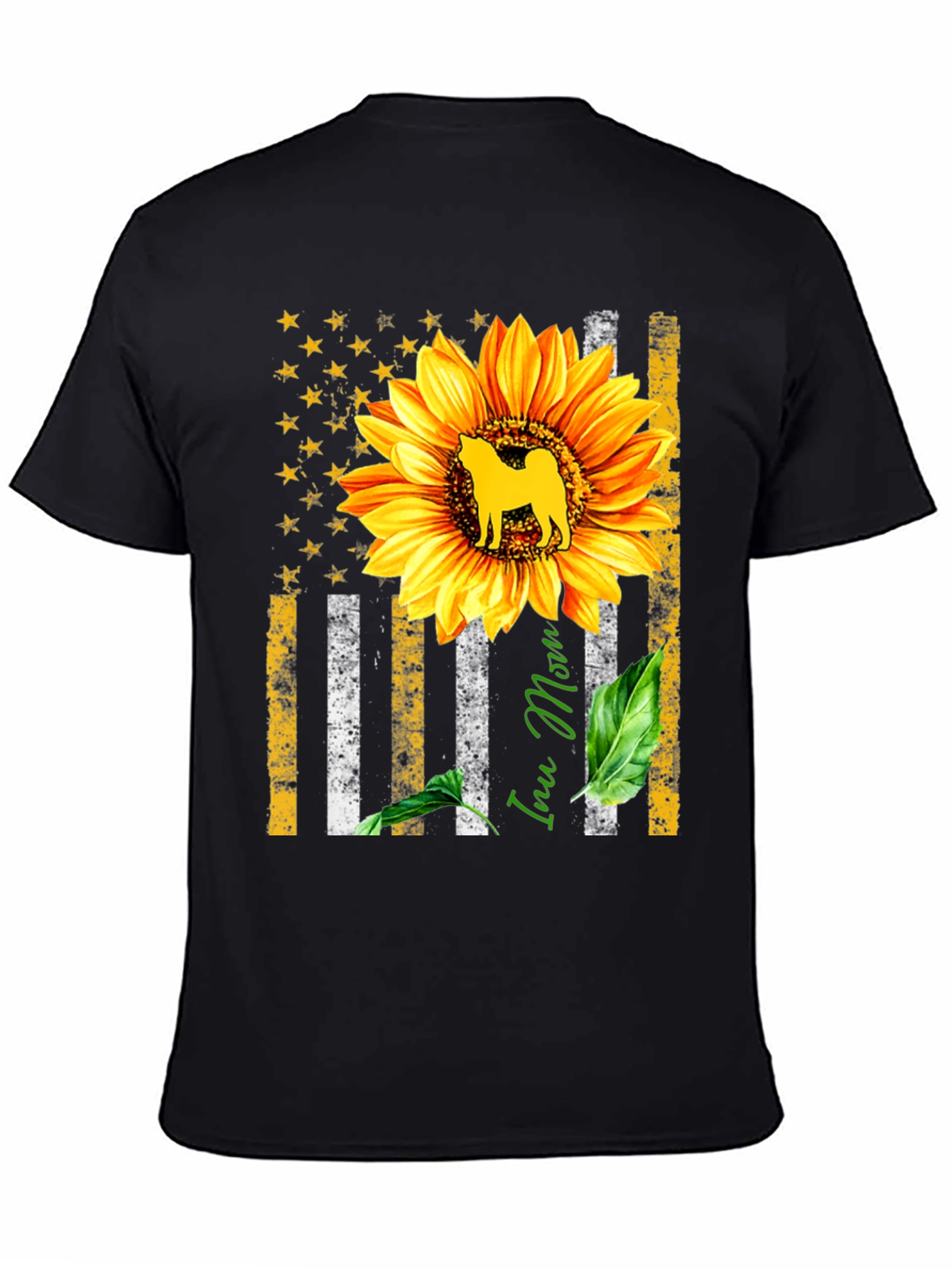 Sunflower Inu Mom Graphic Tee - Stylish Comfort