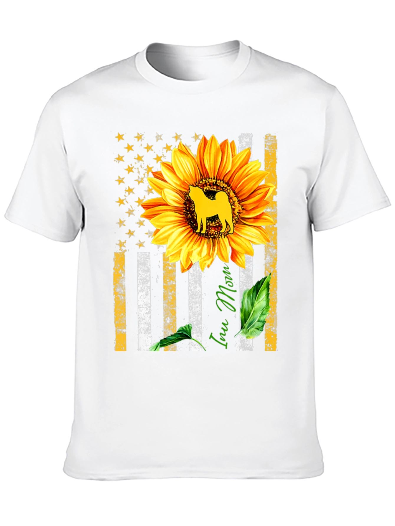 Sunflower Inu Mom Graphic Tee - Stylish Comfort