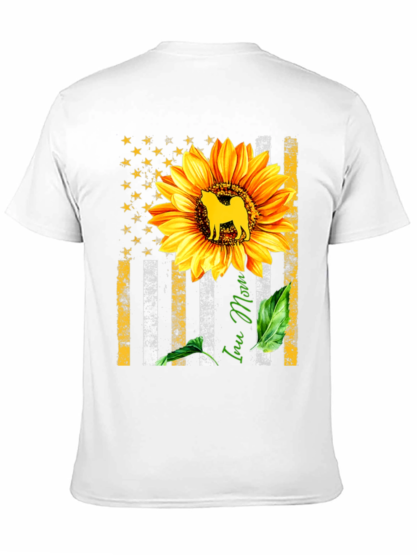 Sunflower Inu Mom Graphic Tee - Stylish Comfort