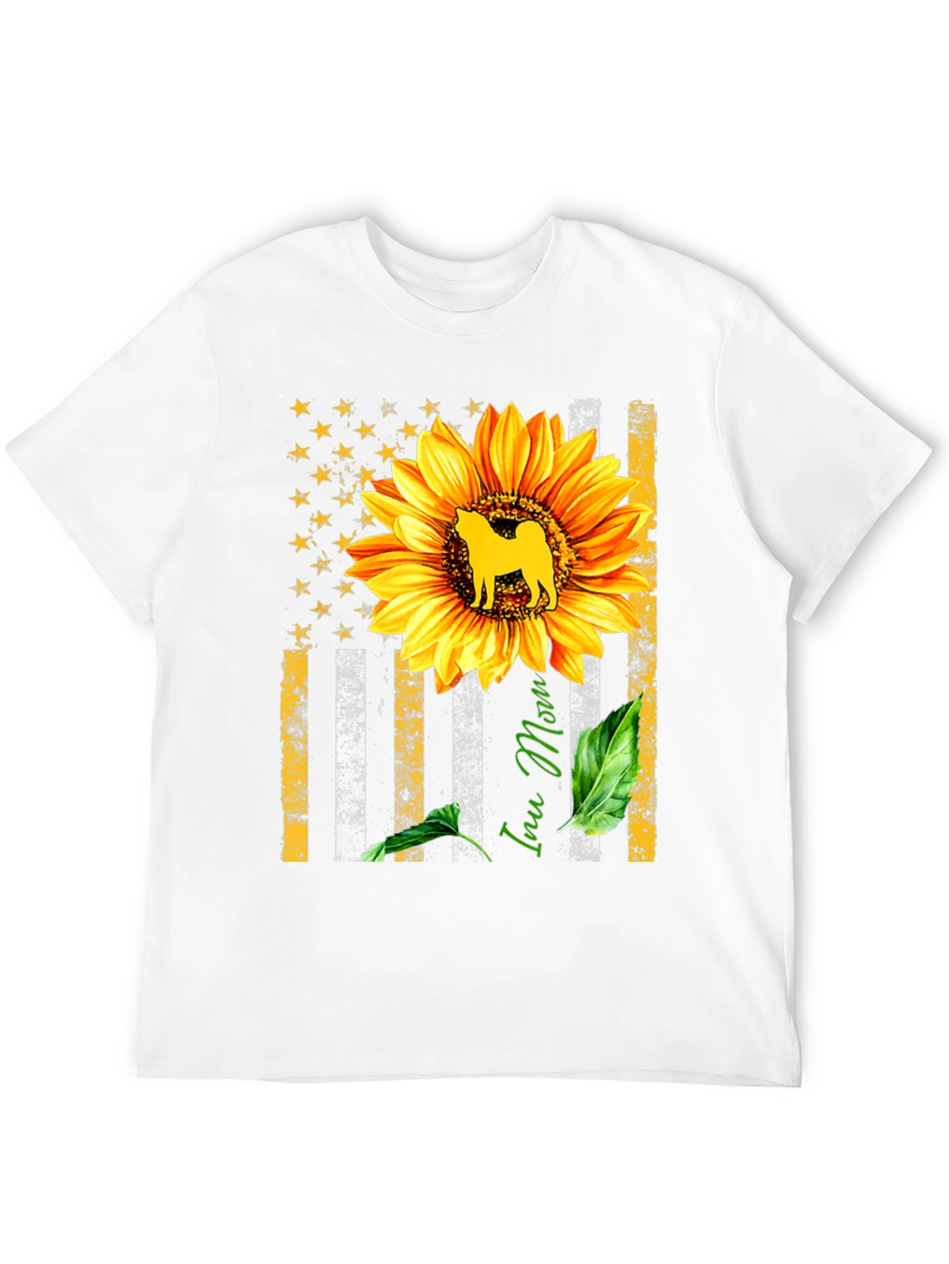 Sunflower Inu Mom Graphic Tee - Stylish Comfort