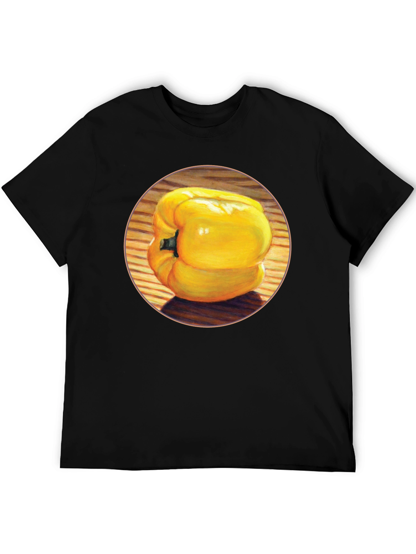 Yellow Pepper Graphic Tee - Unisex Black T-Shirt