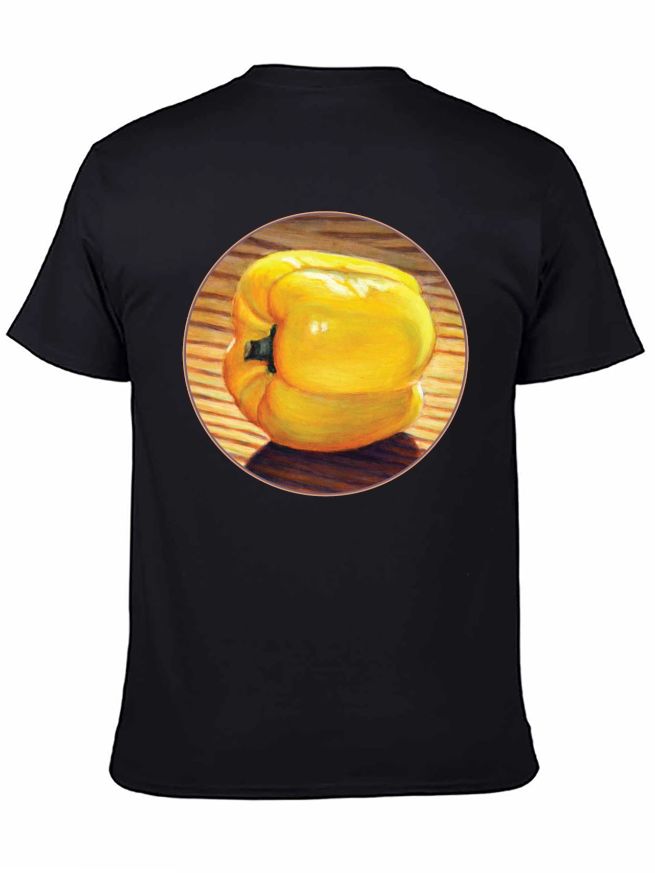Yellow Pepper Graphic Tee - Unisex Black T-Shirt