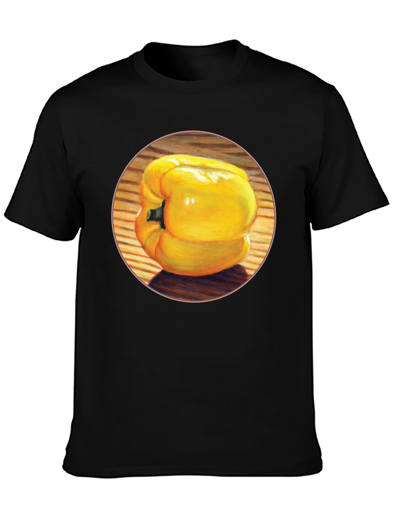 Yellow Pepper Graphic Tee - Unisex Black T-Shirt