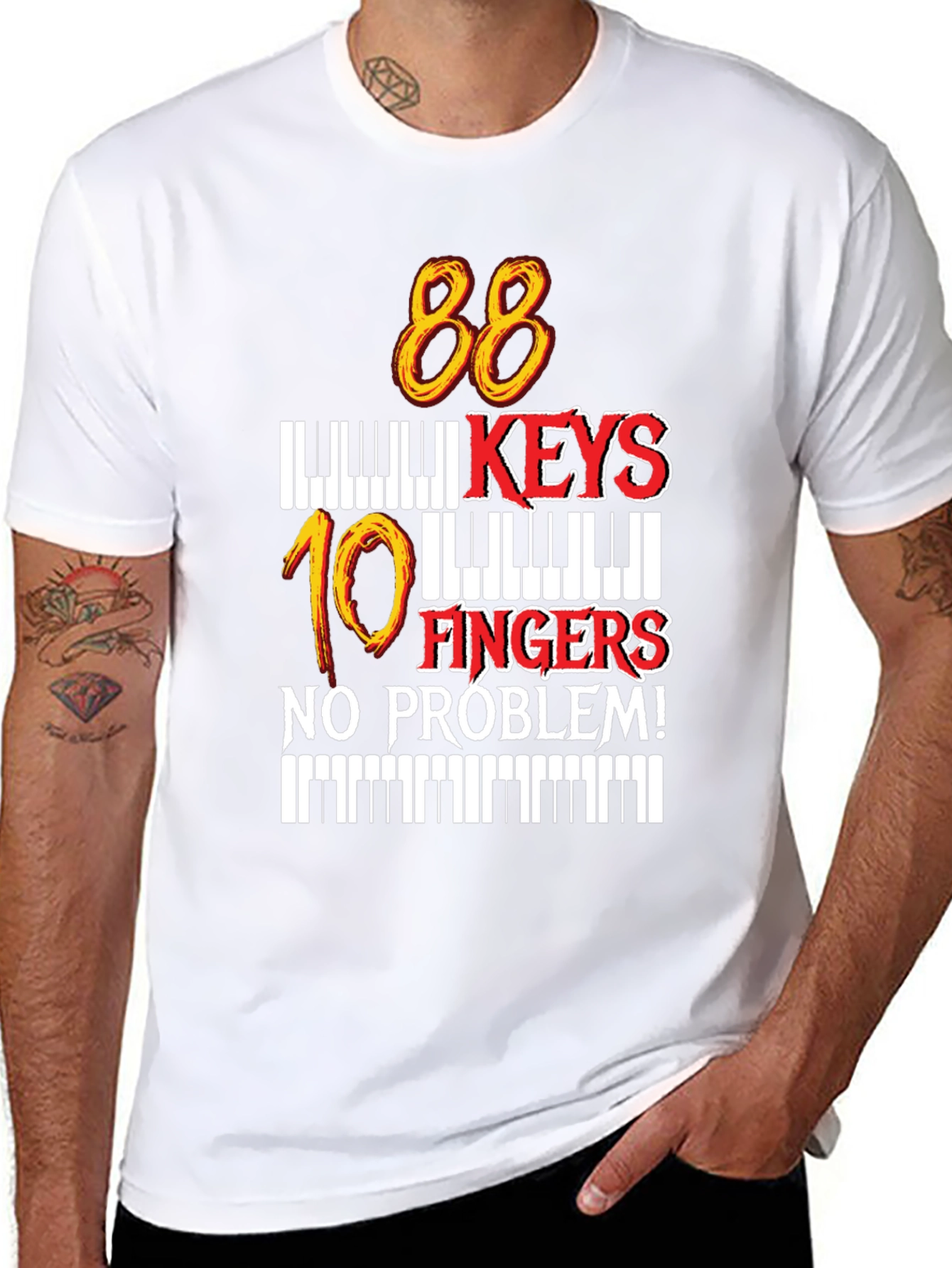 88 Keys 10 Fingers No Problem T-Shirt