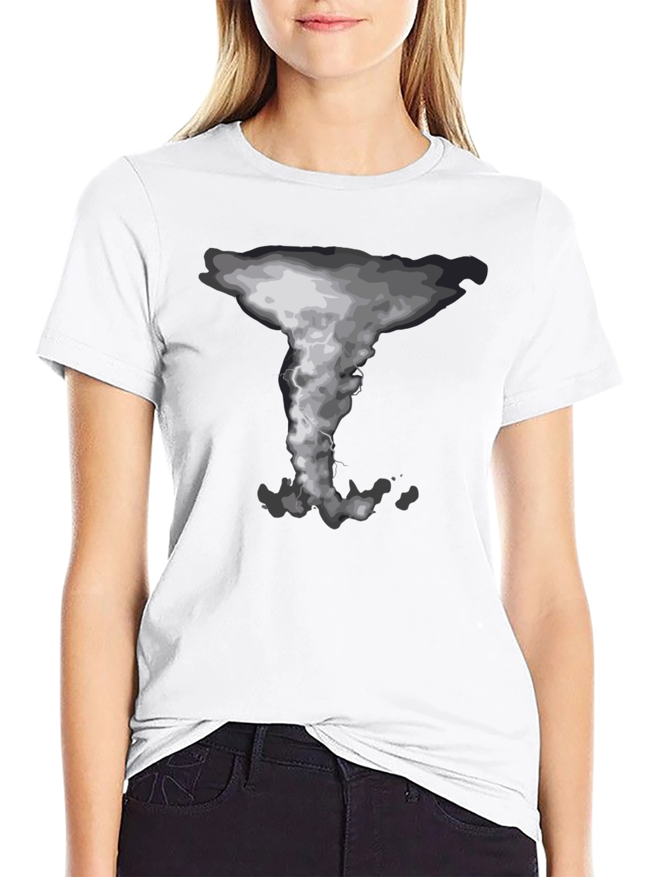 Tornado Graphic Print Crew Neck T-Shirt