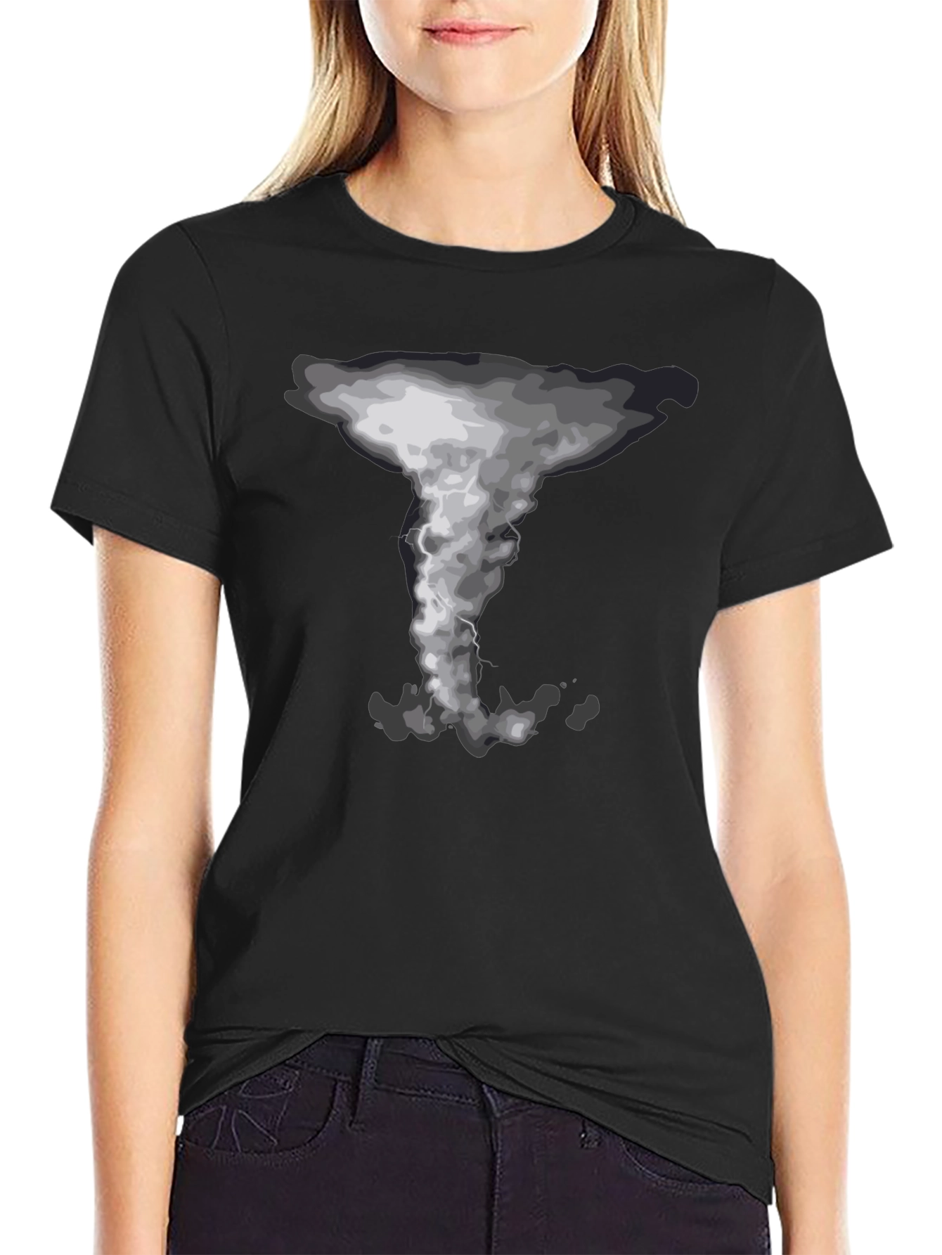 Tornado Graphic Print Crew Neck T-Shirt