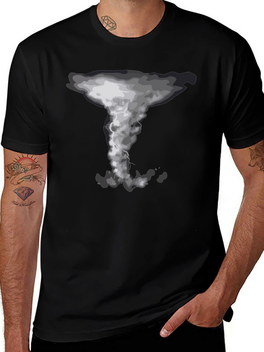 Tornado Graphic Print Crew Neck T-Shirt