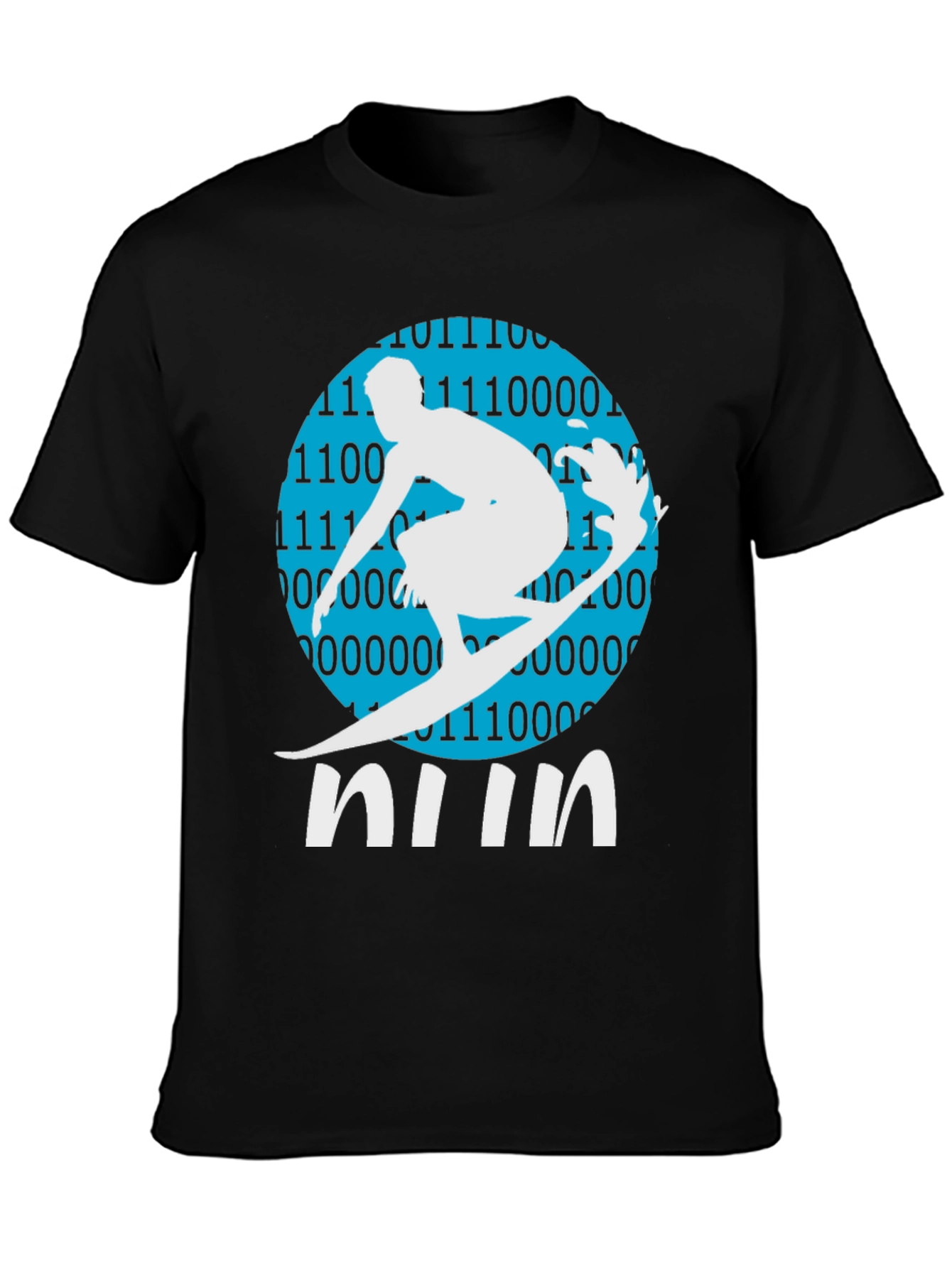 Binary Surfer Tee - Cool Graphic T-Shirt